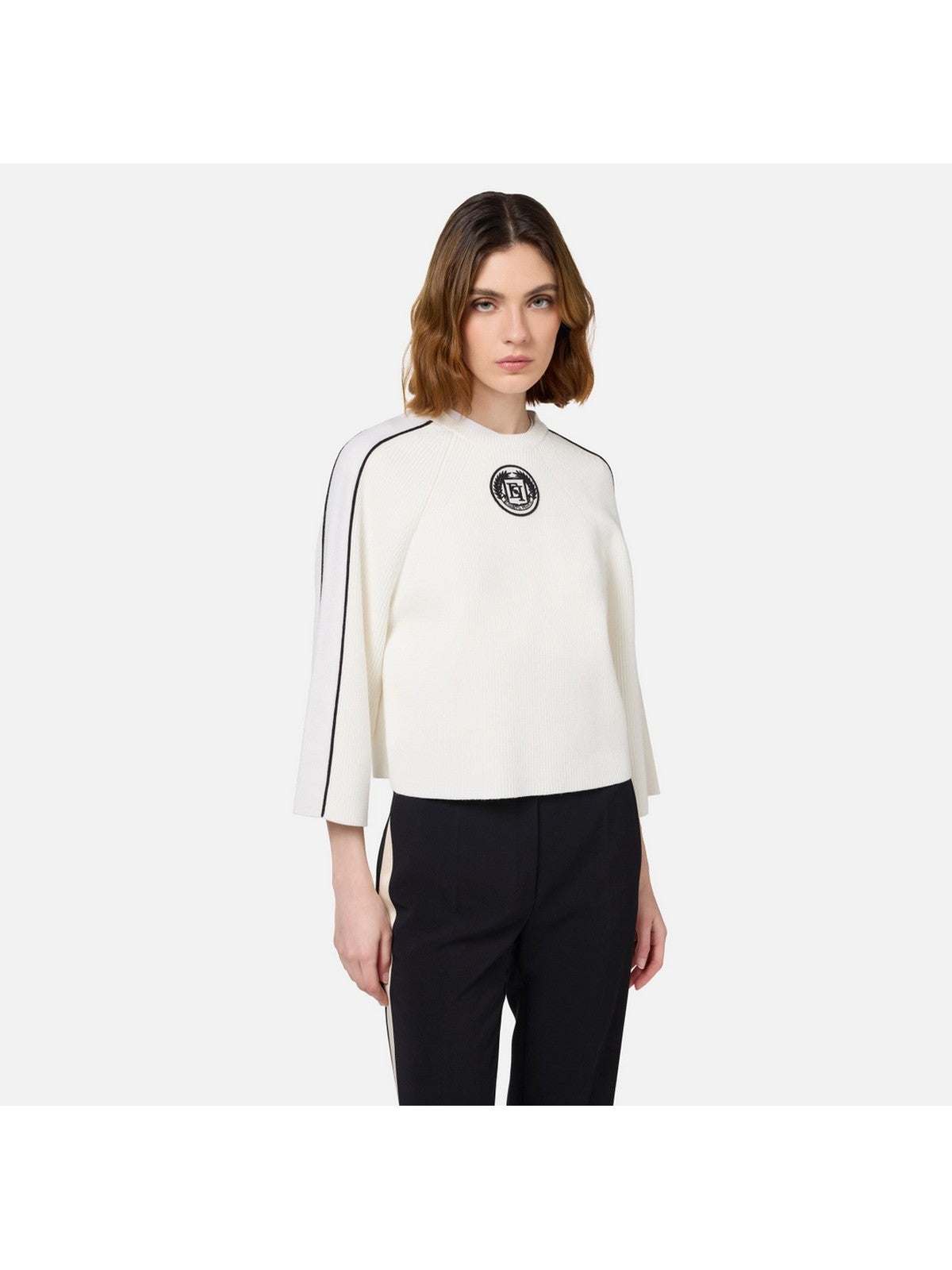 ELISABETTA FRANCHI SWEATER KOMENSKI MK70S46E2 309 Ivory