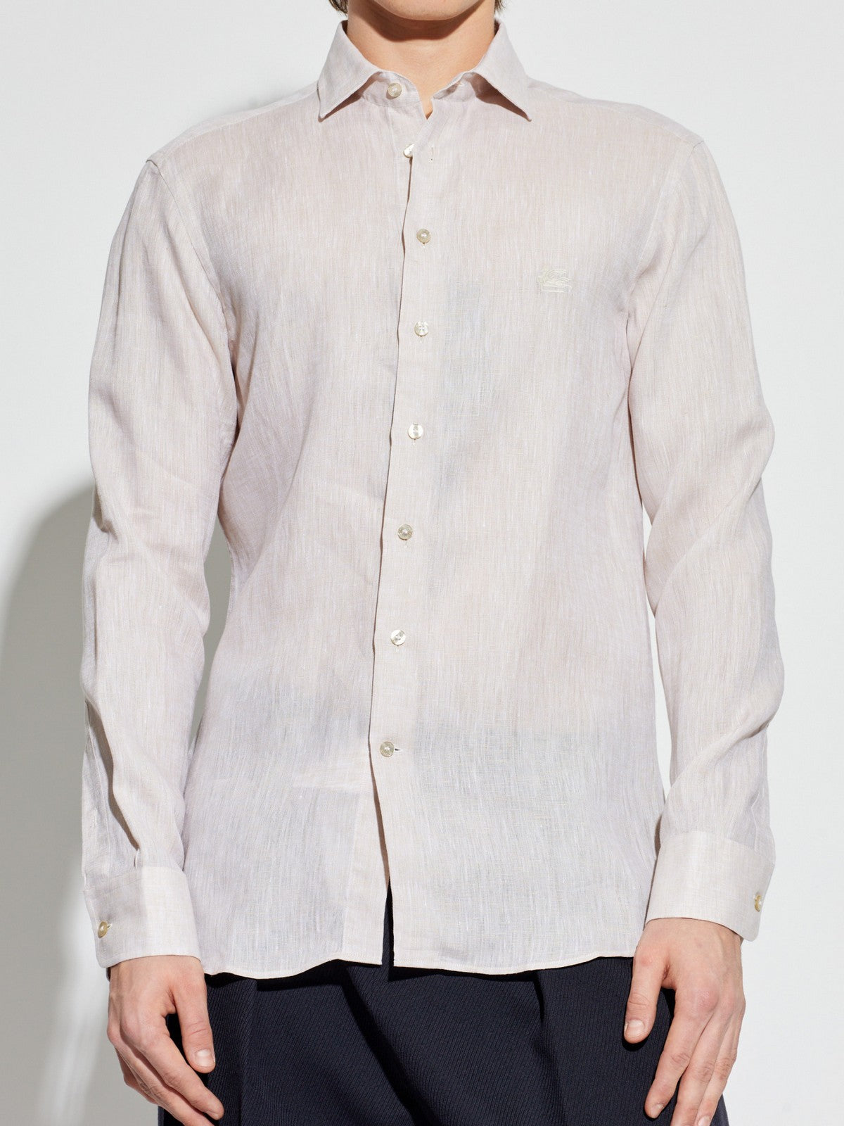 ETRO Camicia Uomo SHIRT ROMA LOGO MRIB0002 99TU3F3 M0121 Beige