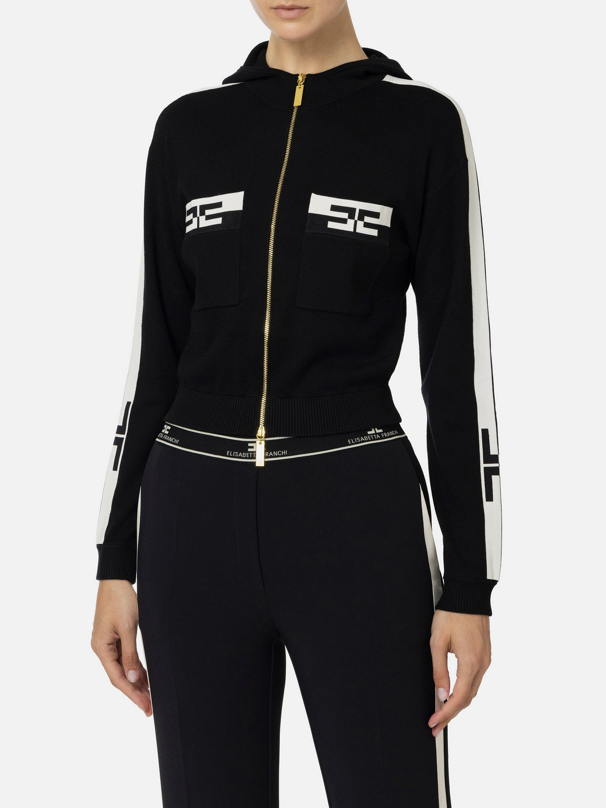 ELISABETTA FRANCHI Suéter femenino MK56S46E2 685 Negro