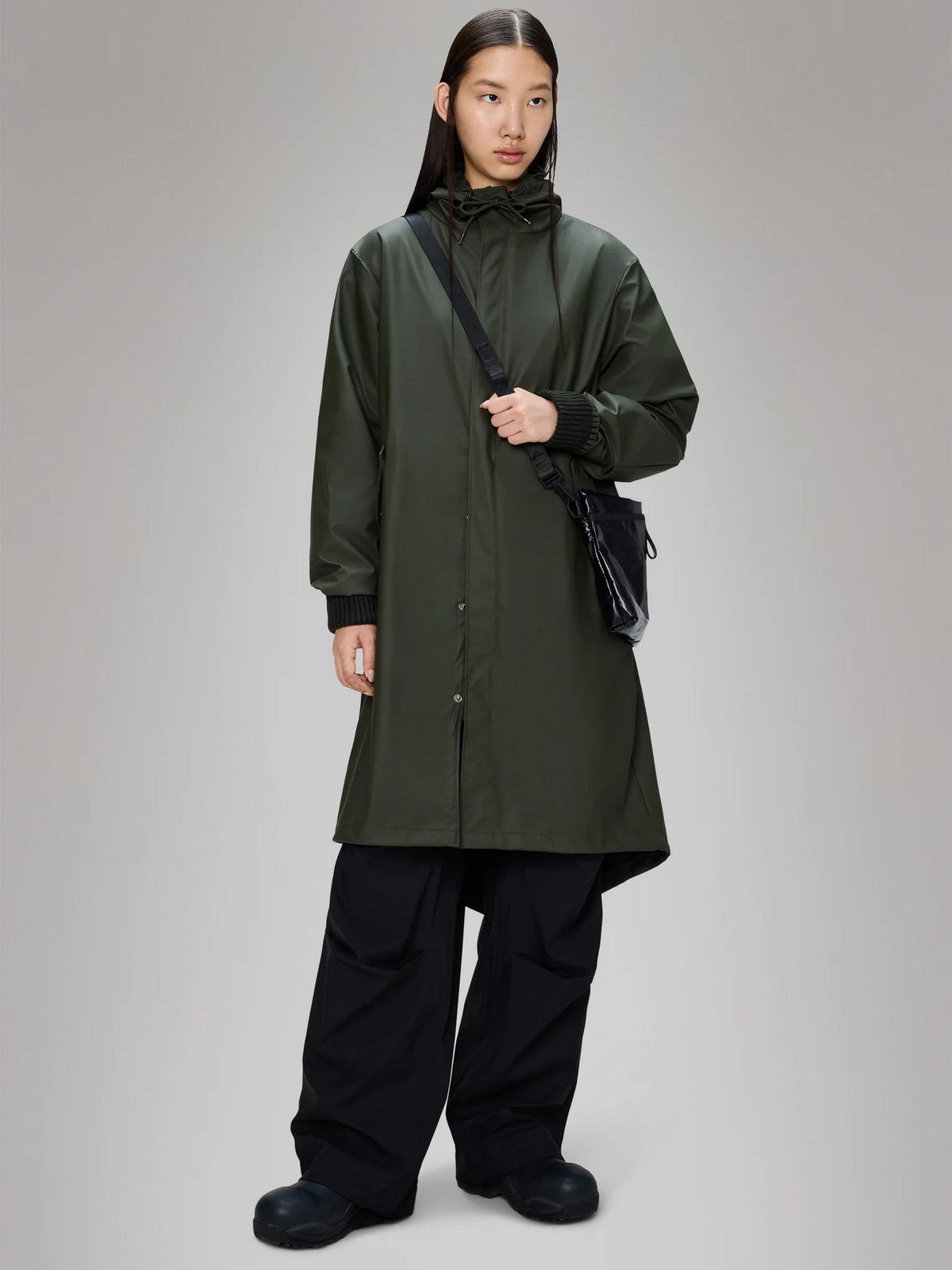 RAINS Giubbino Unisex adulto Fishtail Parka W3 18140 03 Green GREEN