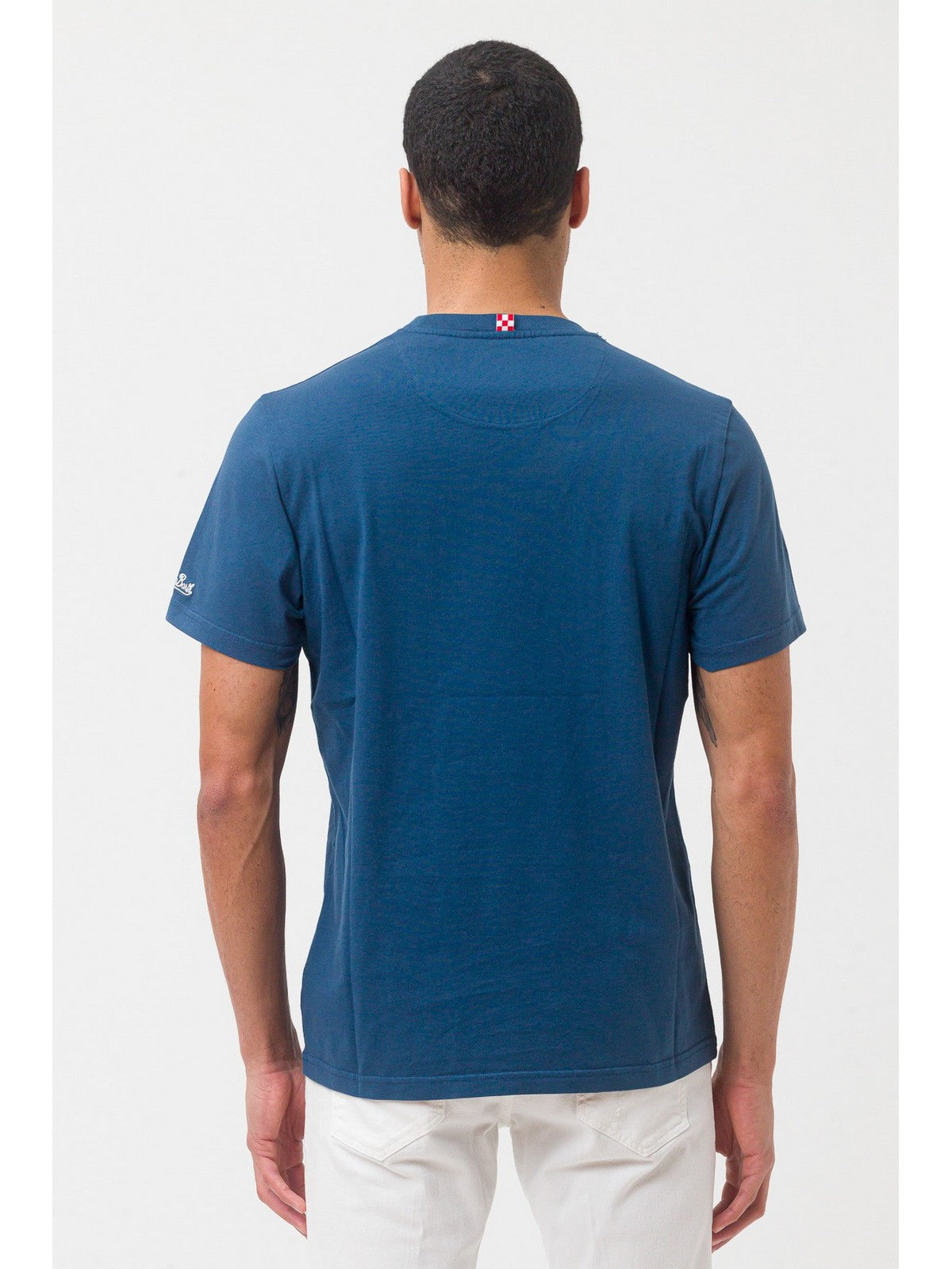 MC2 Saint Barth Camiseta y Men's Polo Blanche 04225F Azul