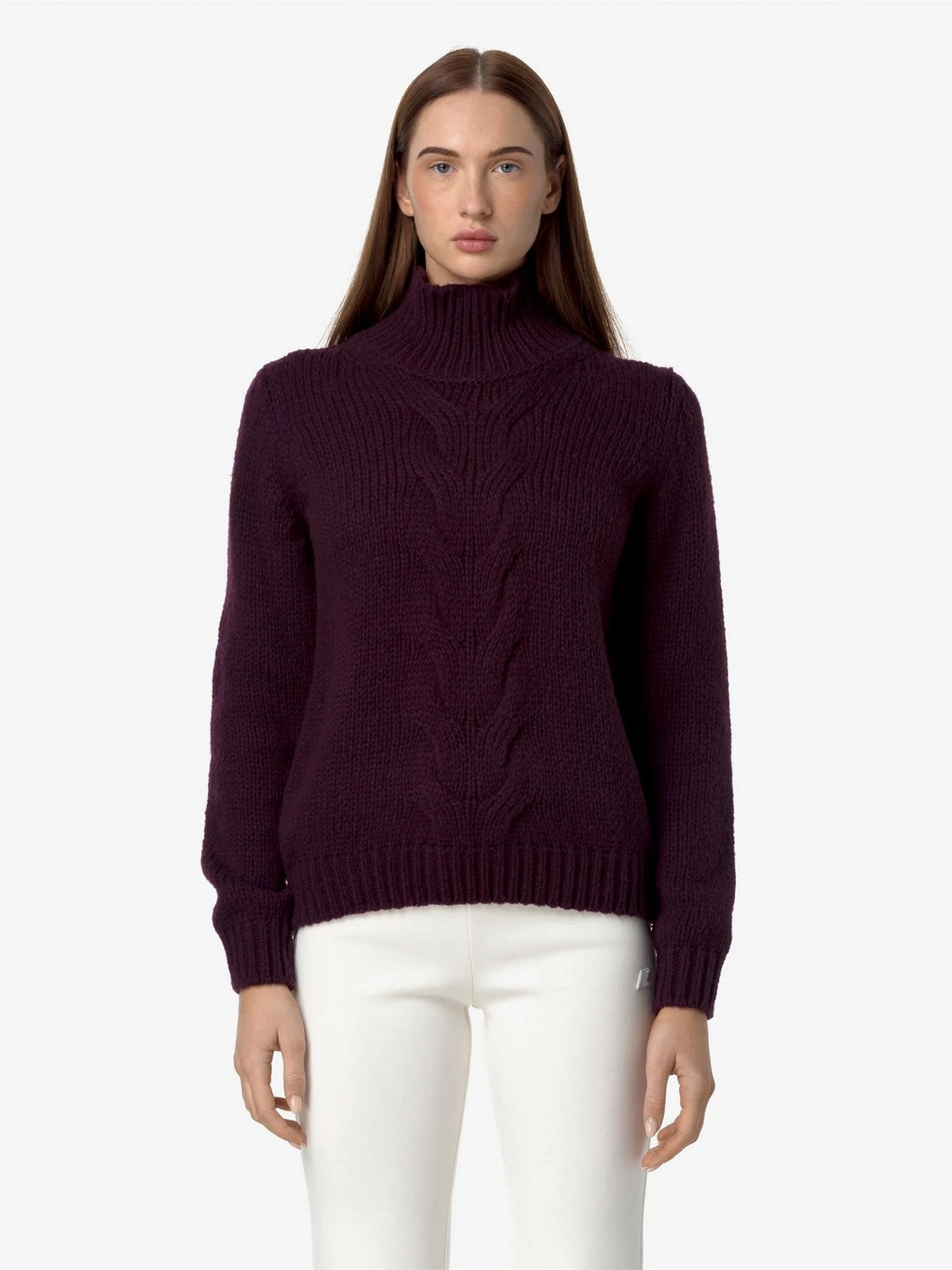 K-WAY Maglione Donna FUZZY WOOL MERINO BLEND K8133SW ART Viola gioboutiqueweb