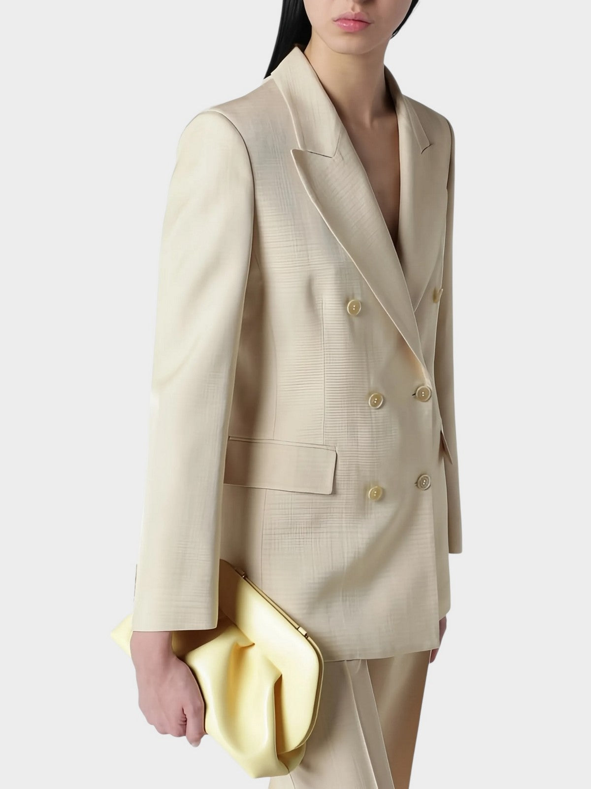 THEMOIRè Bios Medium vegan fabric bag cream eco-friendly design 