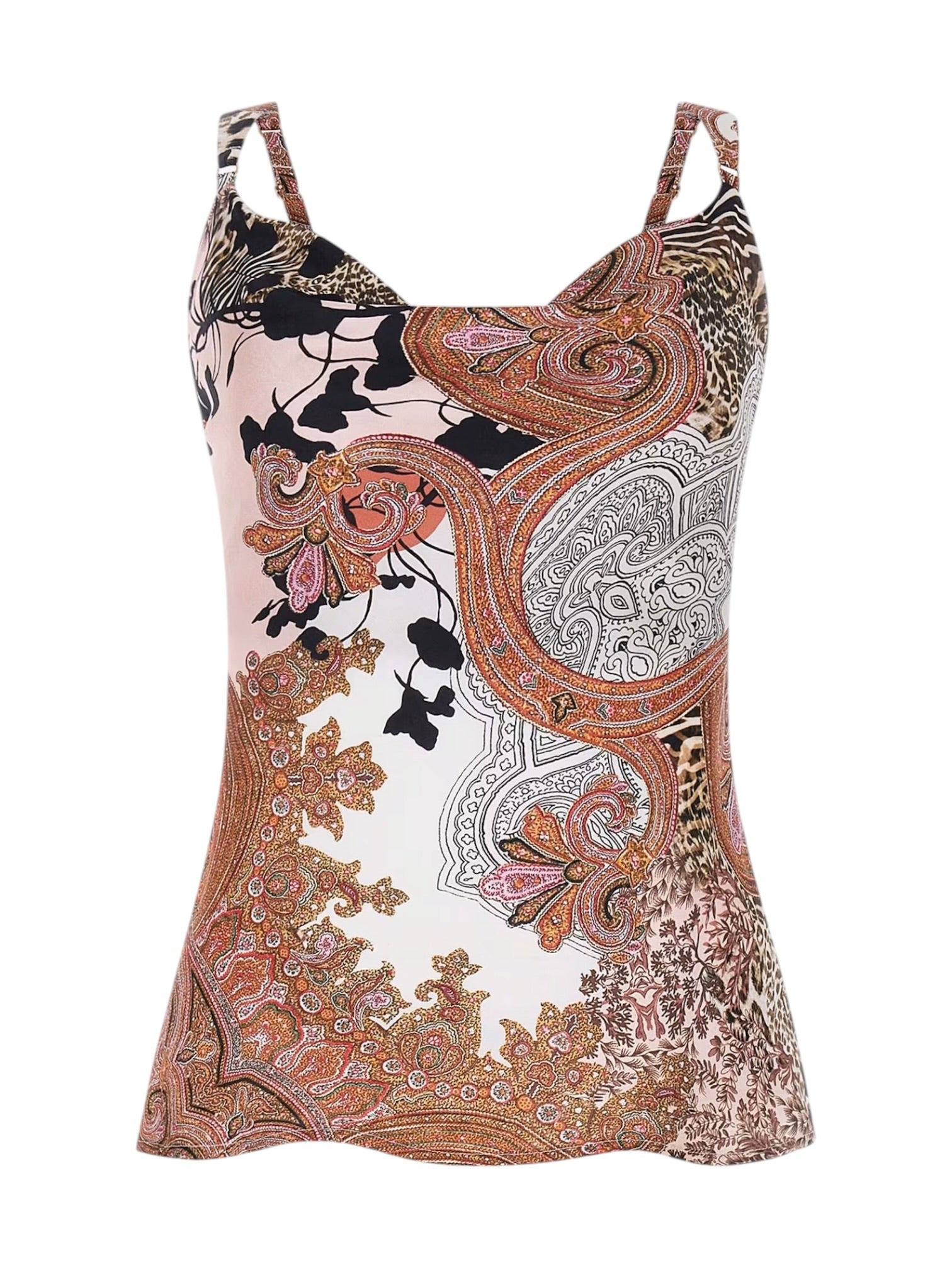 MARCIANO Top Donna GWENDA SL COWL NECK TOP G6GH33 W2462 PMG1 WILD ESSENCE PRINT
