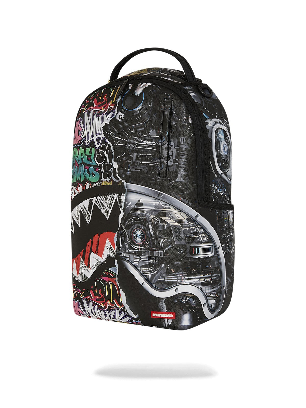 SPRAYGROUND Zaino Uomo SPLIT CYBERSHARK DLXSV BACKPACK 910B7126NSZ Nero