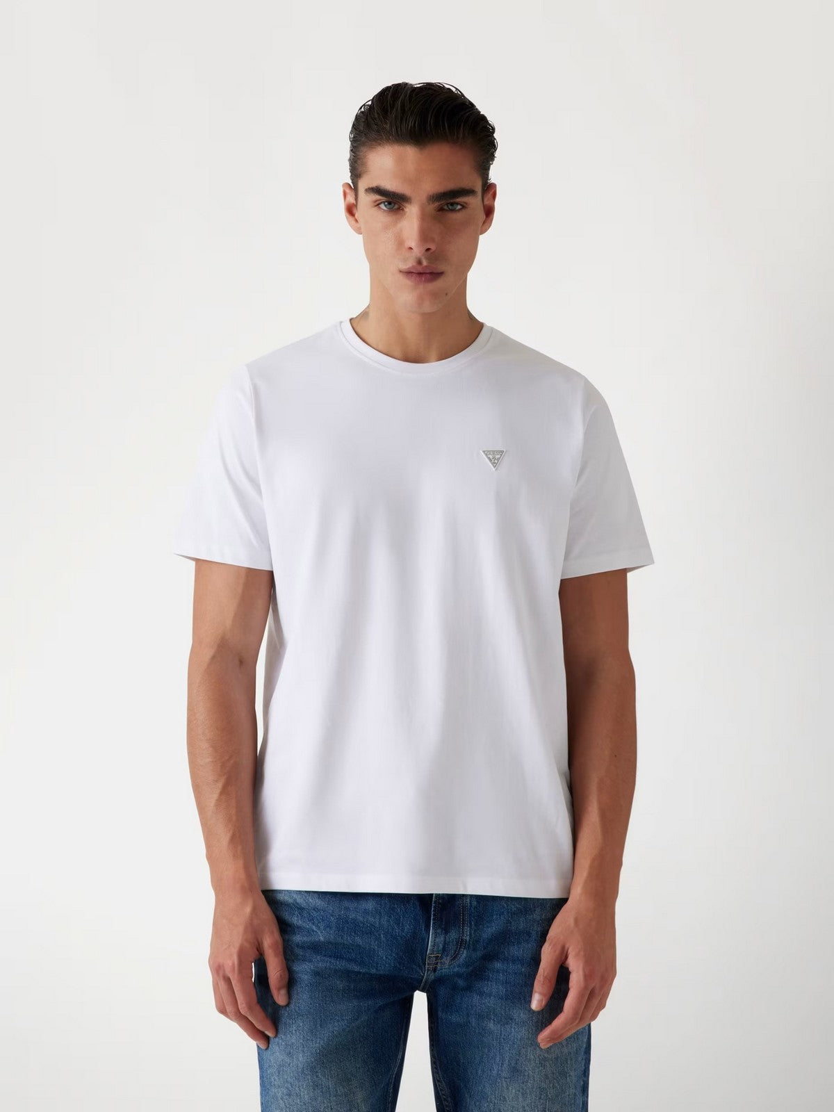 GUESS T-shirt Uomo SS CN PATCH TEE M4YI0A KCCM1 G011 PURE WHITE