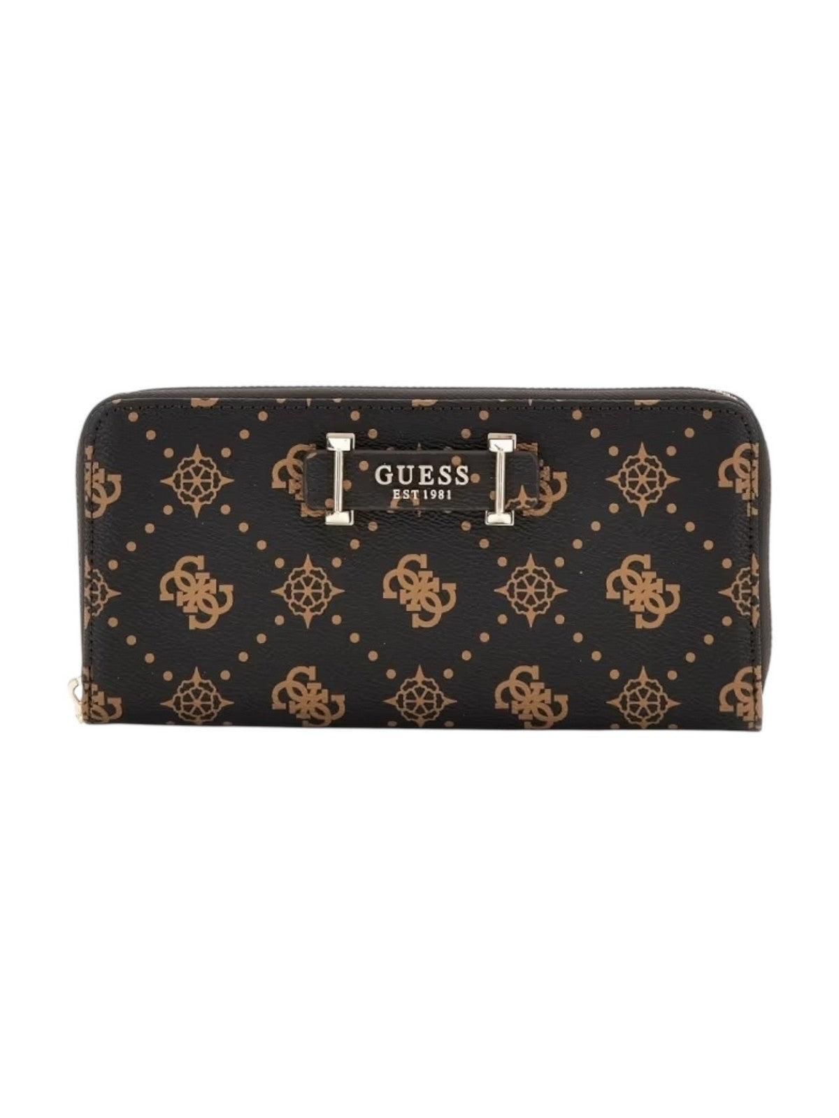 GUESS Portafoglio Donna SILIA SLG LARGE ZIP AROUND SWGP98 90146 ESL ESPRESSO LOGO