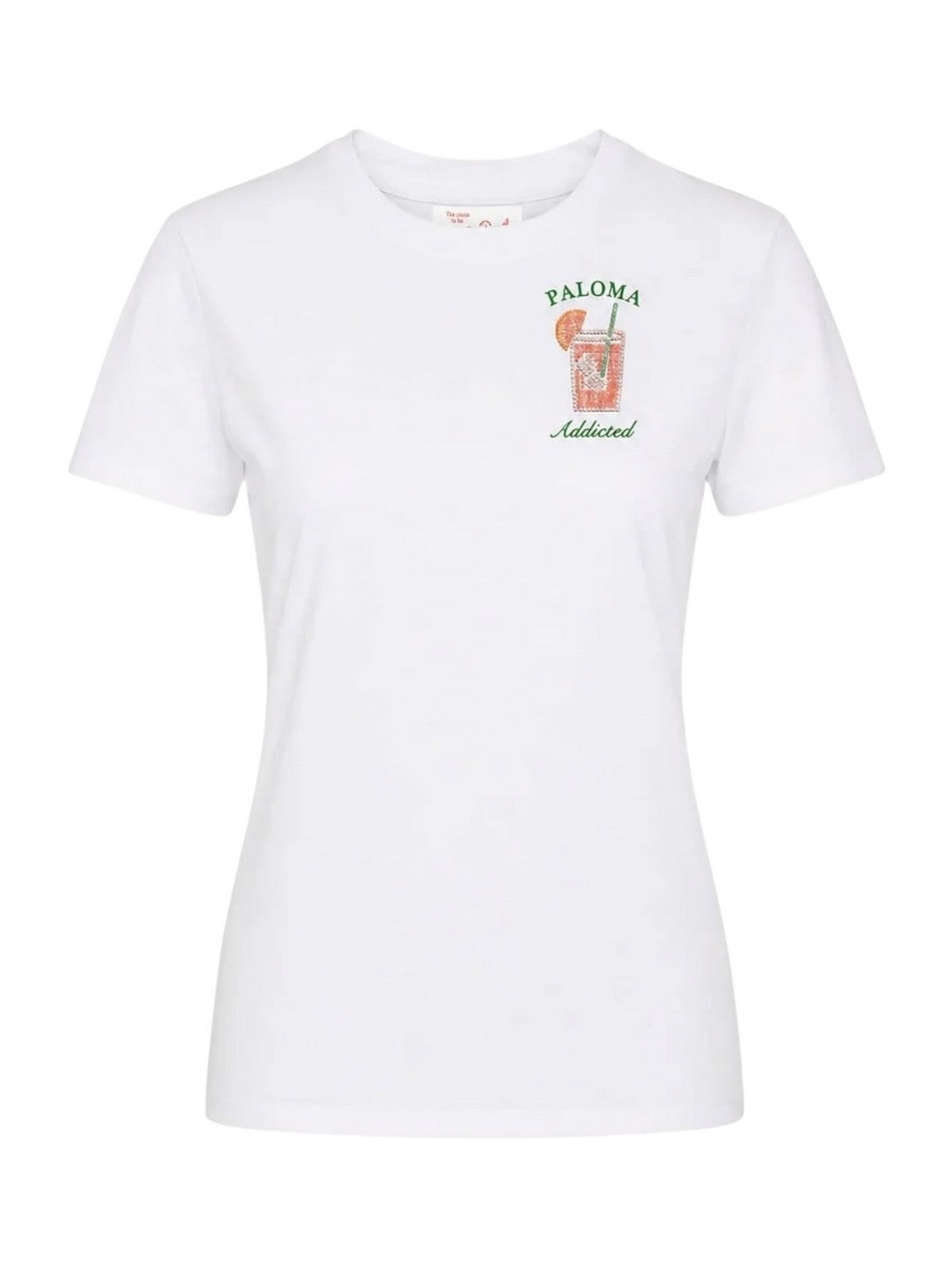 MC2 SAINT BARTH T-shirt Donna  EMILIE 01218L PALOMA ADDICTED 01N STRASS EMB