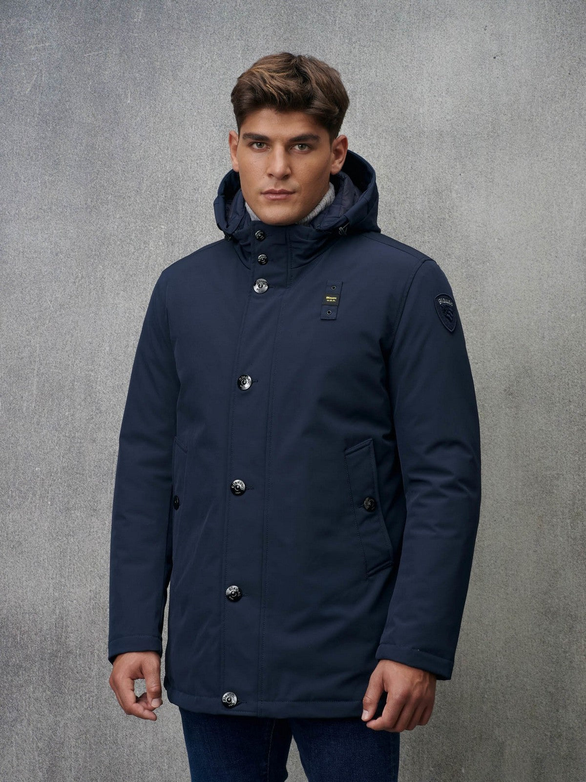 BLAUER Piumino Uomo CHESTER 24WBLUK03035 005480 888 Blu gioboutiqueweb