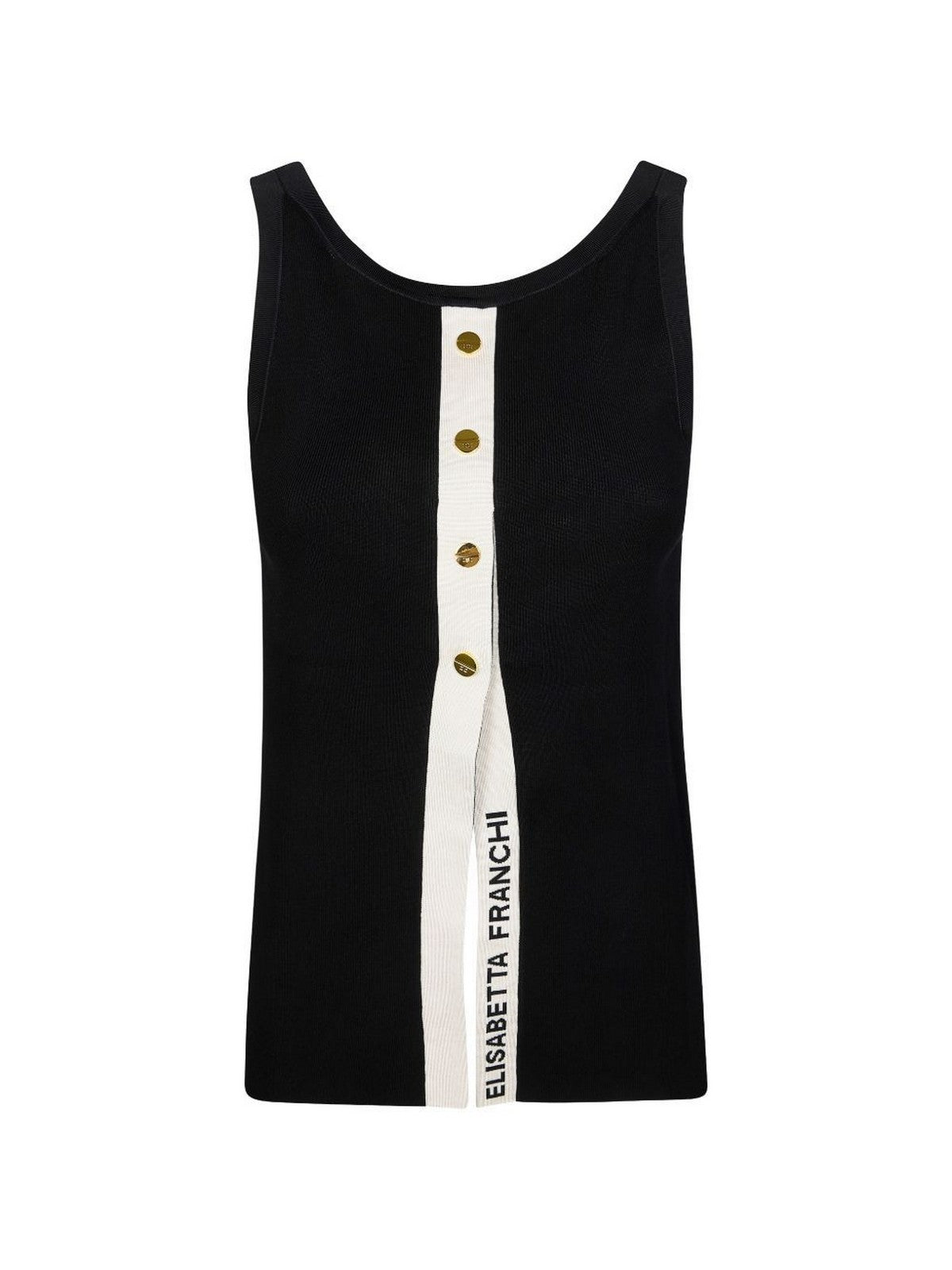 ELISABETTA FRANCHI Top Donna  TK72S61E2 685 NERO/BURRO
