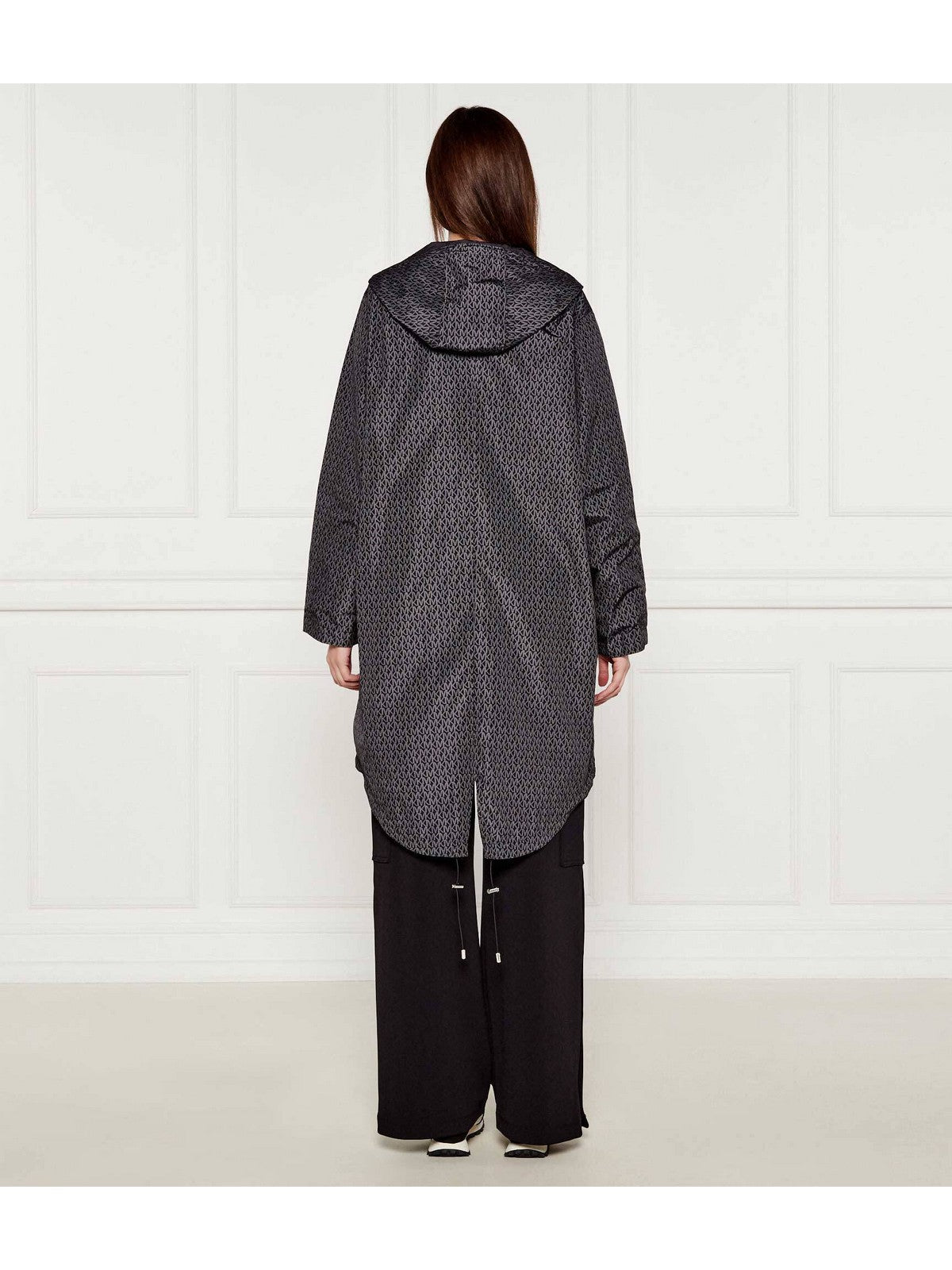 Michael Kors Frauenjacke Reversible Mk Logo Parka Mt520injn3 034 Nickel