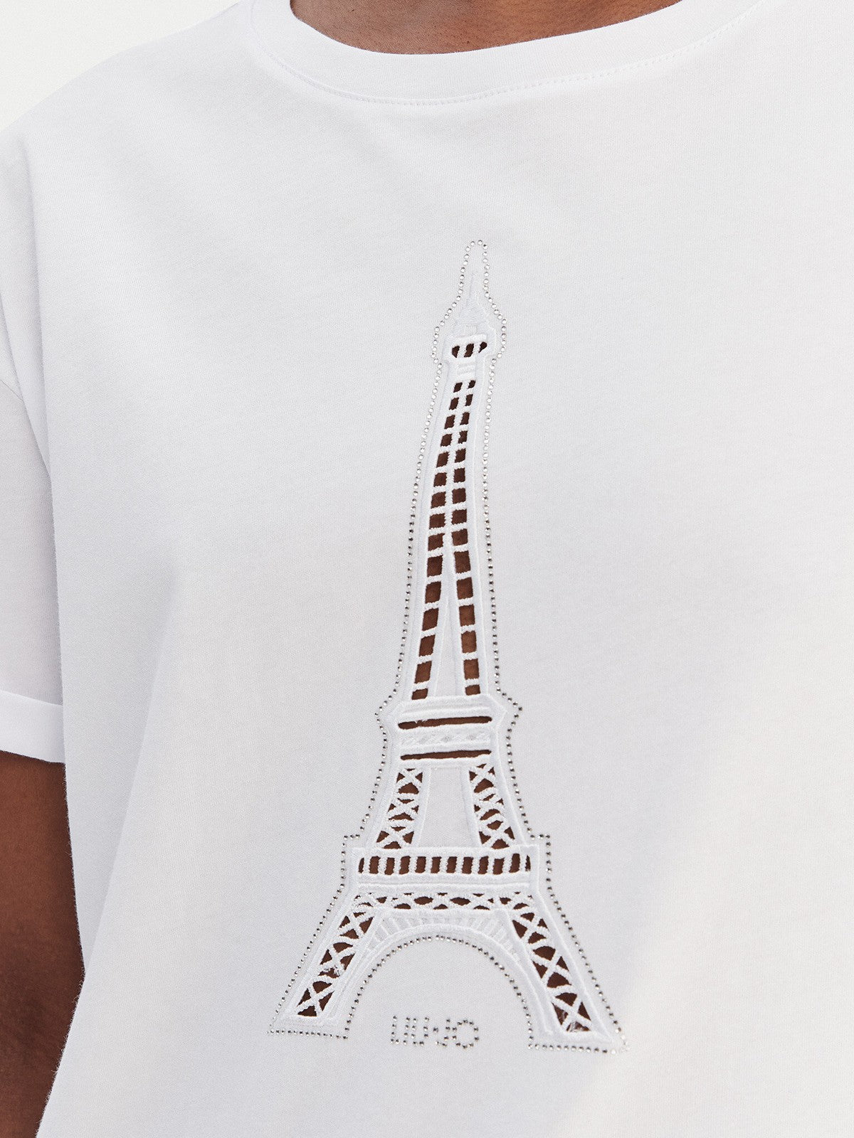 LIU JO WHITE T-shirt Donna  WA6413JS904 P9690 Bco paris ajour