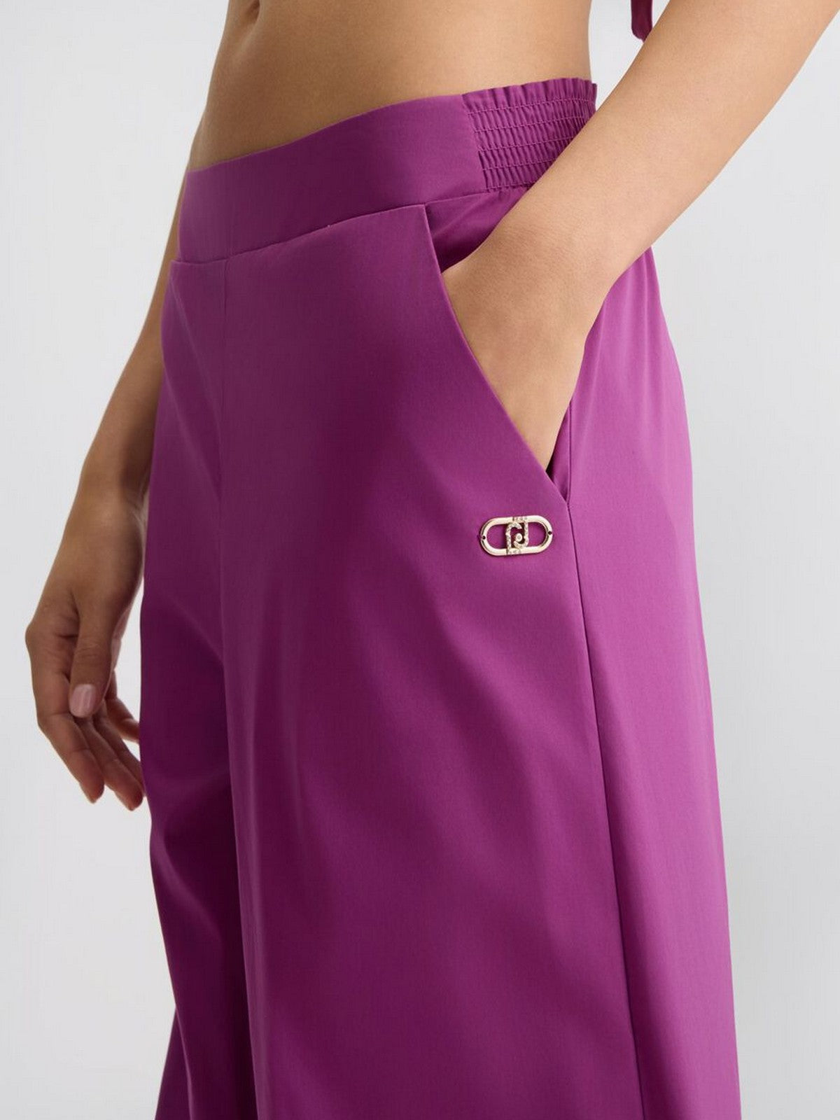 LIU JO BEACHWEAR Pantalone Donna  VA5065TS330 C3649 Hollyhock/rosso argi gioboutiqueweb