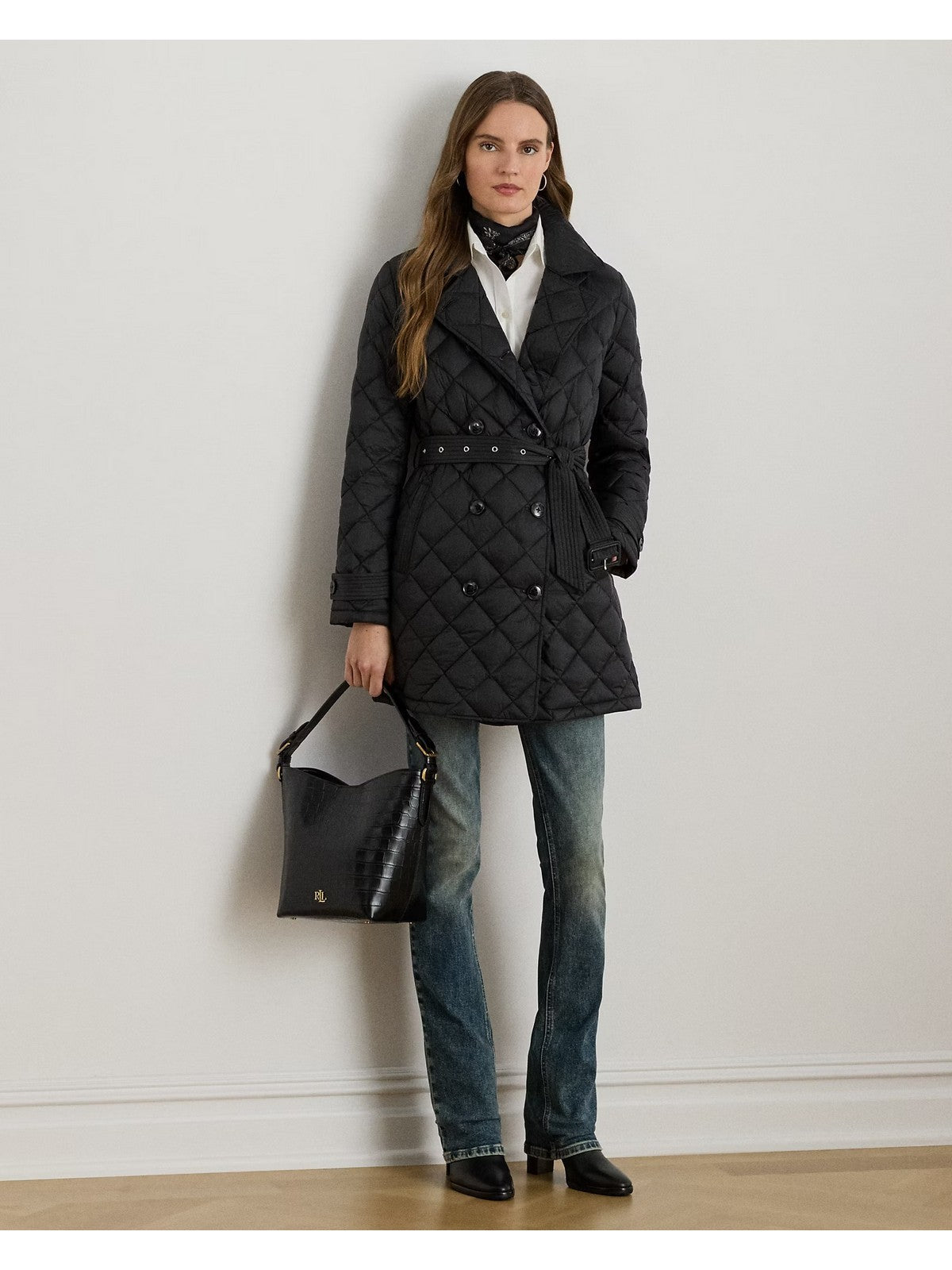 LAUREN RALPH LAUREN Cappotto Donna "BL SF PF 32""-INSULATED-COAT" 297979514 001 BLACK gioboutiqueweb