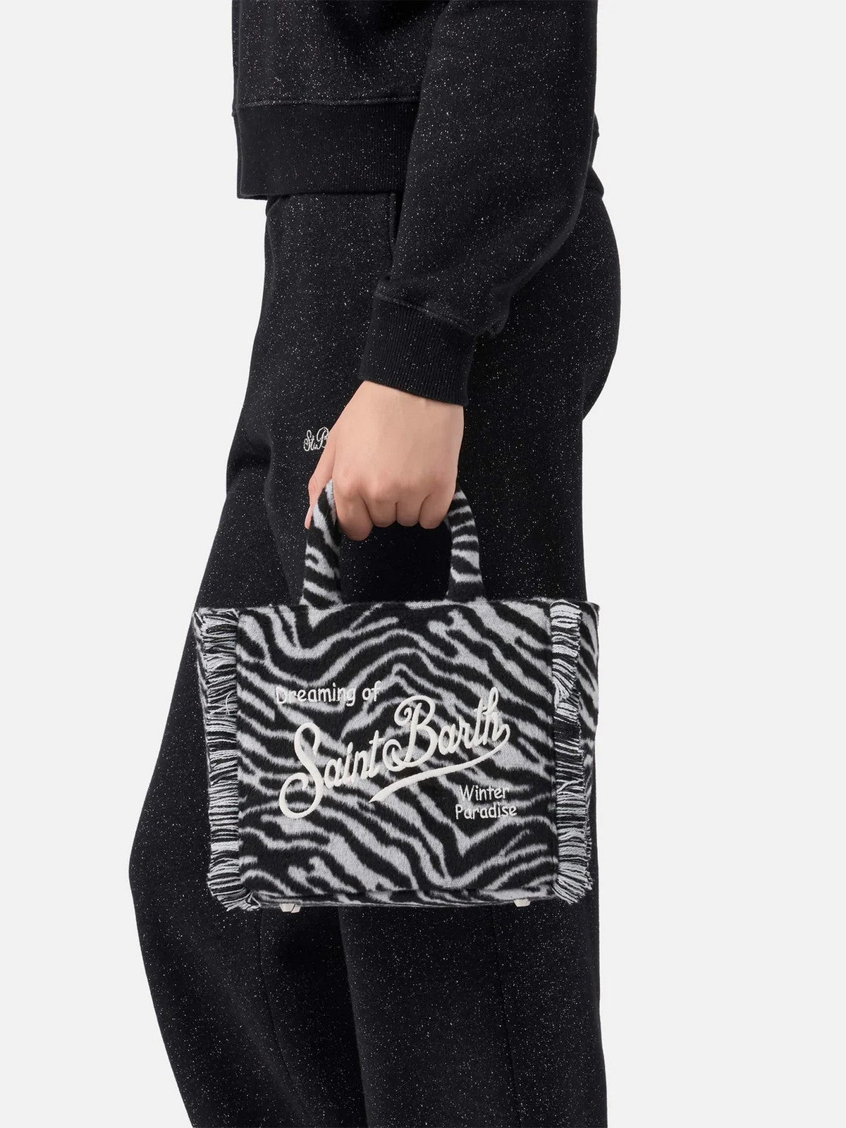 MC2 SAINT BARTH Borsa Donna  VANITY MINI FELT 00269I ZEBRA 00 EMB