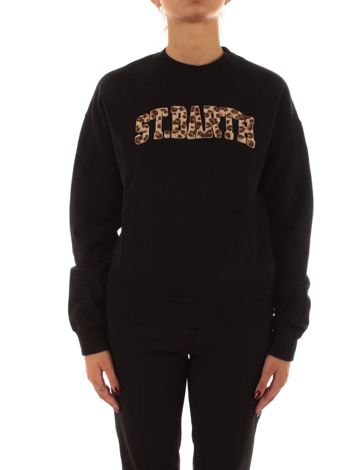 MC2 SAINT BARTH Felpa Donna  STARDUST W 01446I STB LEOPARD TERRY 00 EMB
