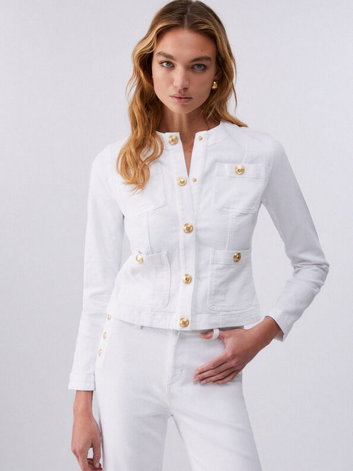 LIU JO BLUE DENIM Giubbino Donna  UA6260D0275 11111 BIANCO OTTICO