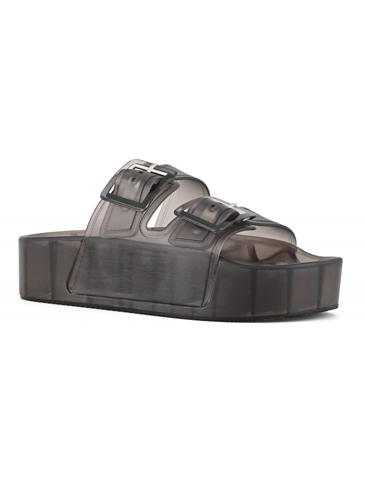 Farben der kalifornischen Ciabatta -Frau High Jelly Sandal 2 Schnallen HC.CHJ402 BL NERO