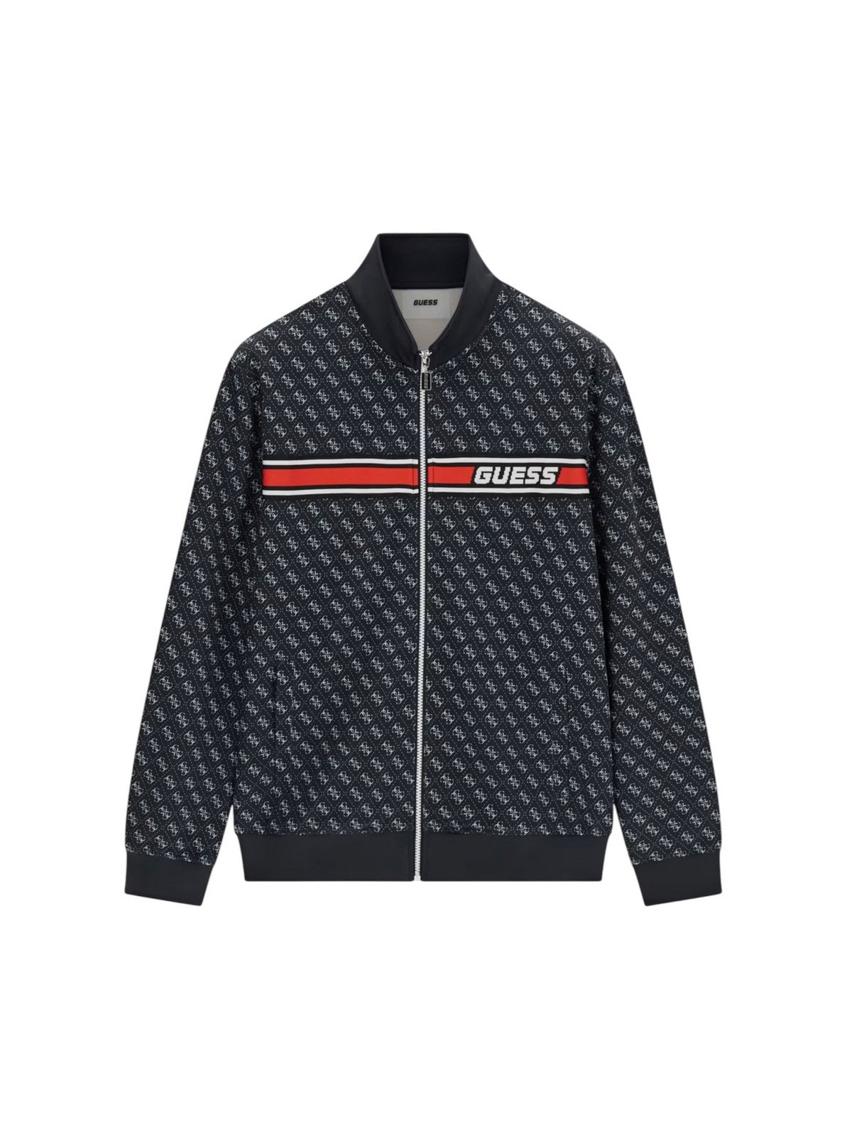 GUESS SPORT Felpa Uomo KORBIN FULL ZIP TRACKSUIT Z2BQ06 K7122 P9QC 4G AOP JET BLACK