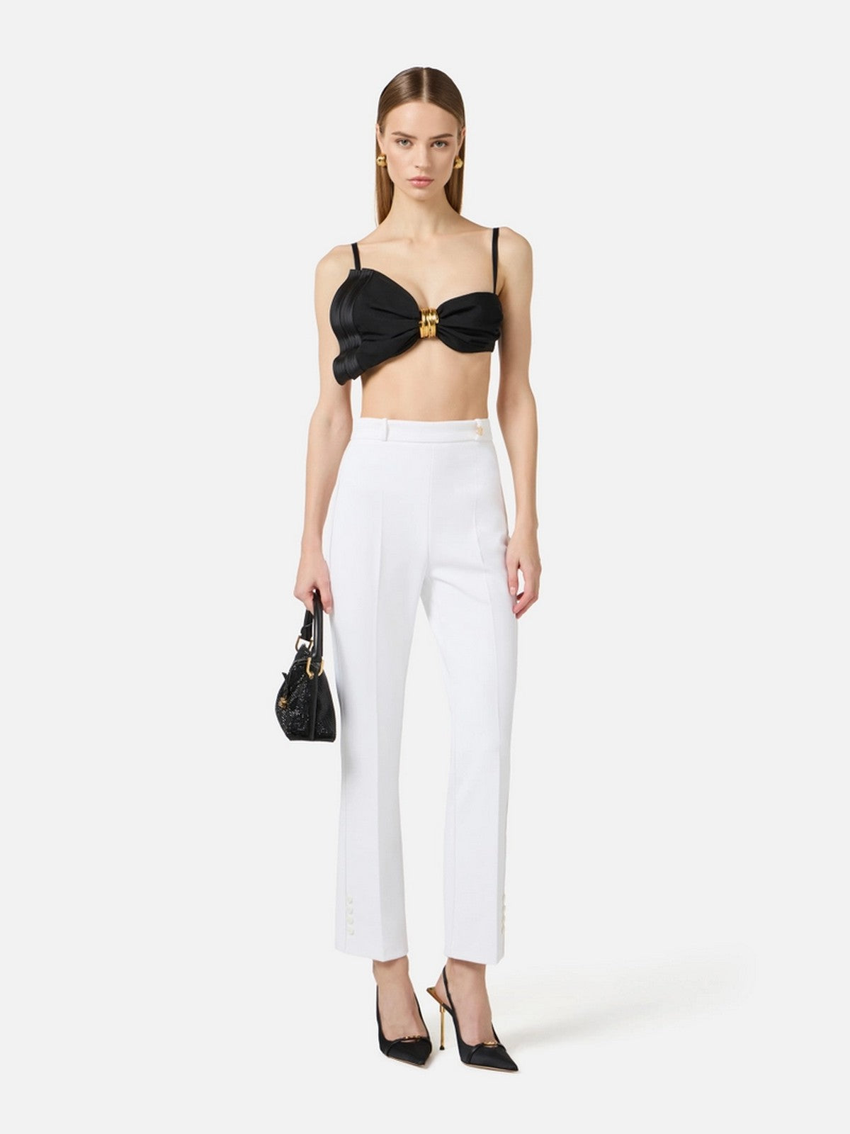 ELISABETTA FRANCHI Pantalone Donna  PA16861E2 360 Avorio
