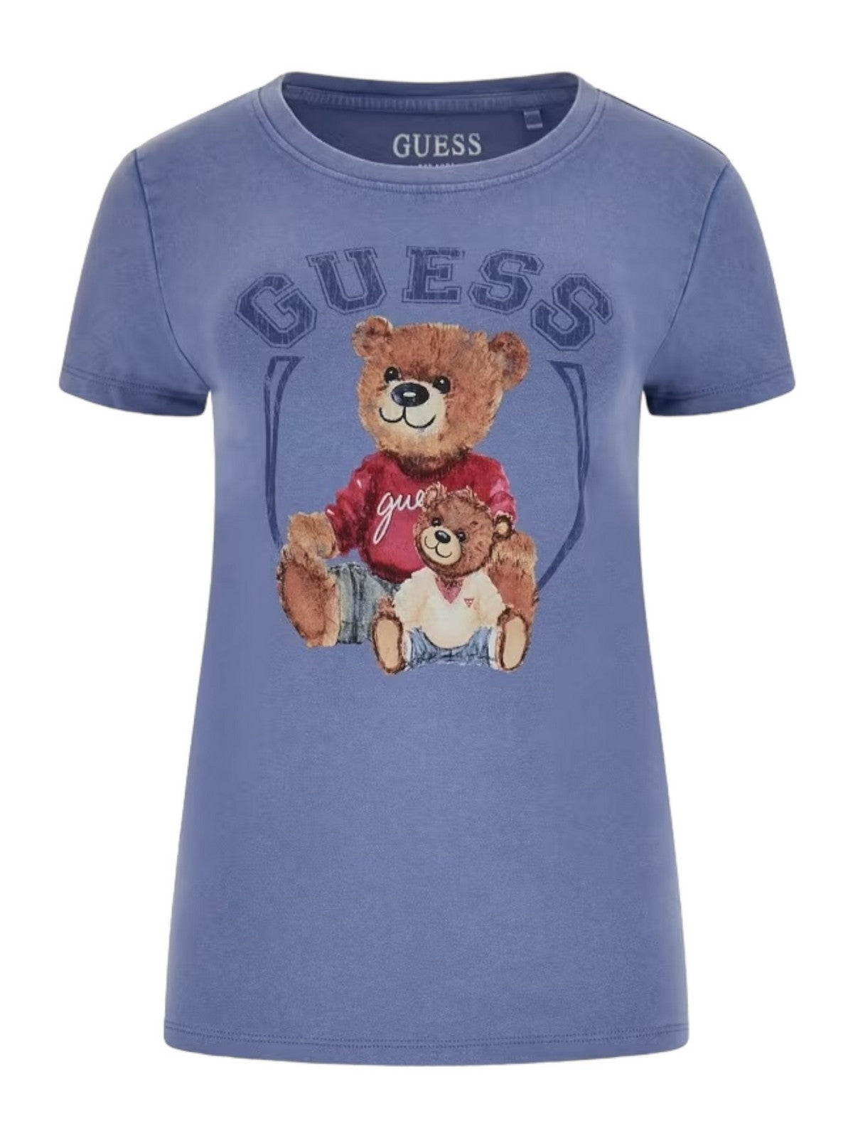 GUESS T-Shirt e Polo Donna Ss Varsity Bear Logo W4RI87 K49A1 F71Q Blu