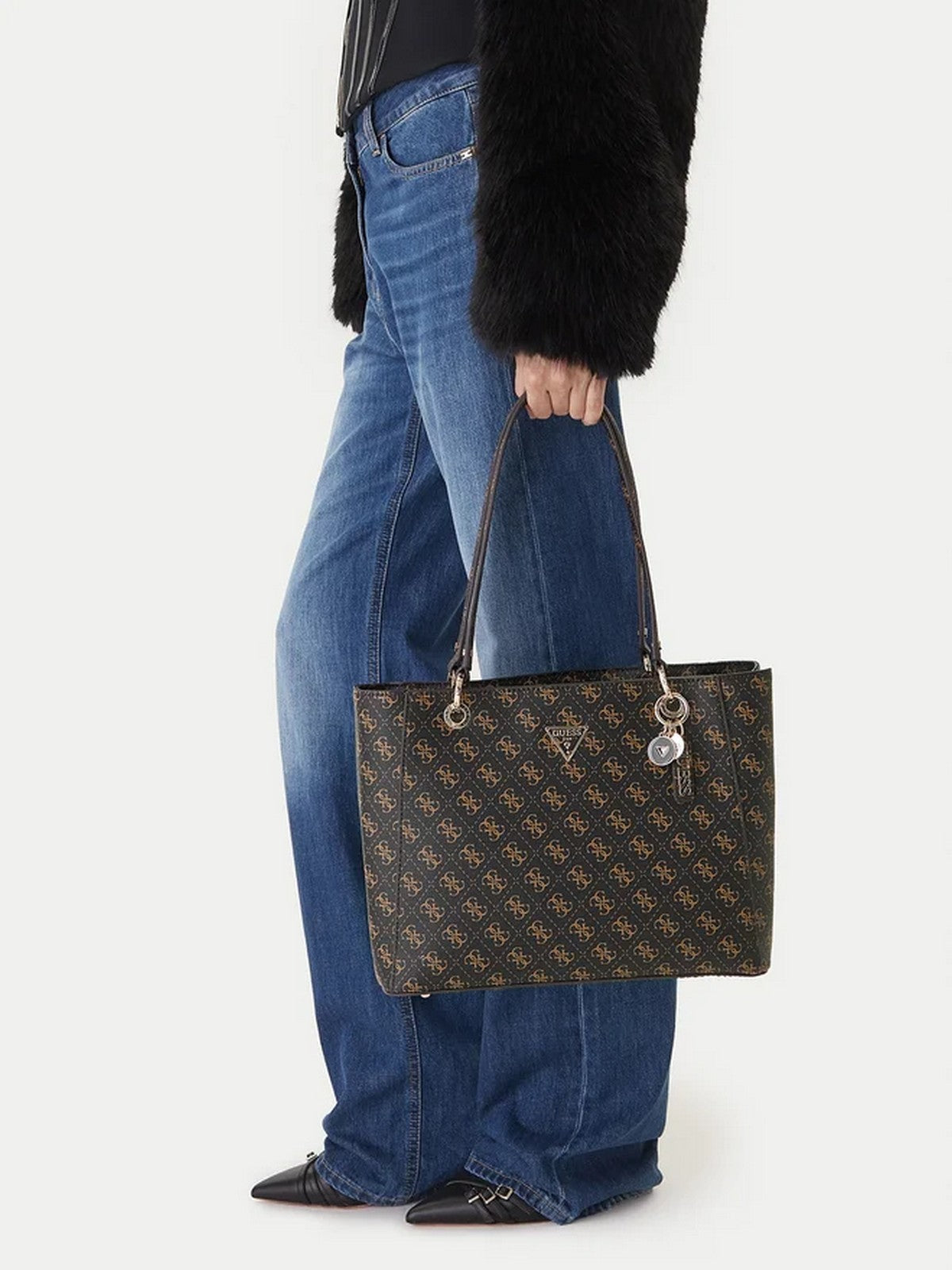 GUESS Borsa Donna NOELLE II TOTE HWQG96 72250 BNL BROWN LOGO