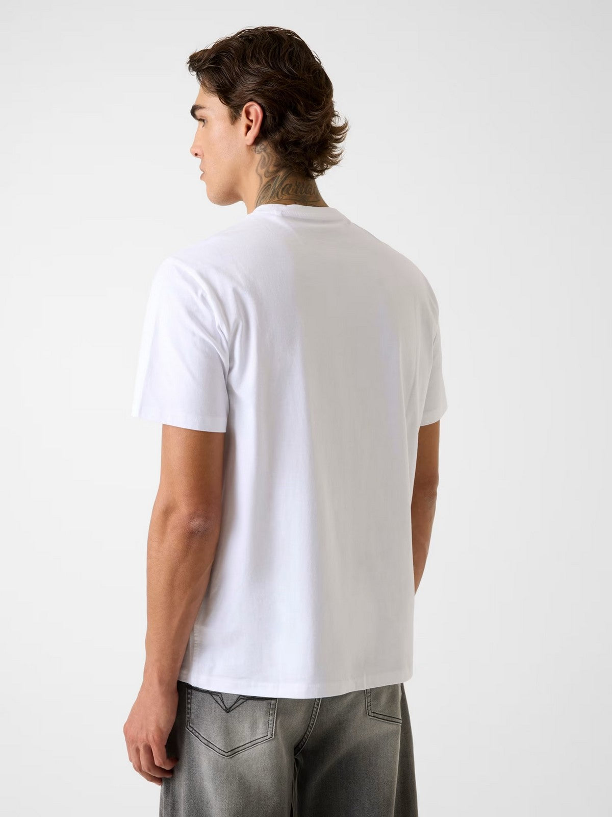 GUESS T-shirt Uomo SS CN GOLDEN TRIANGLE TEE M6RI15 I3Z14 G011 PURE WHITE