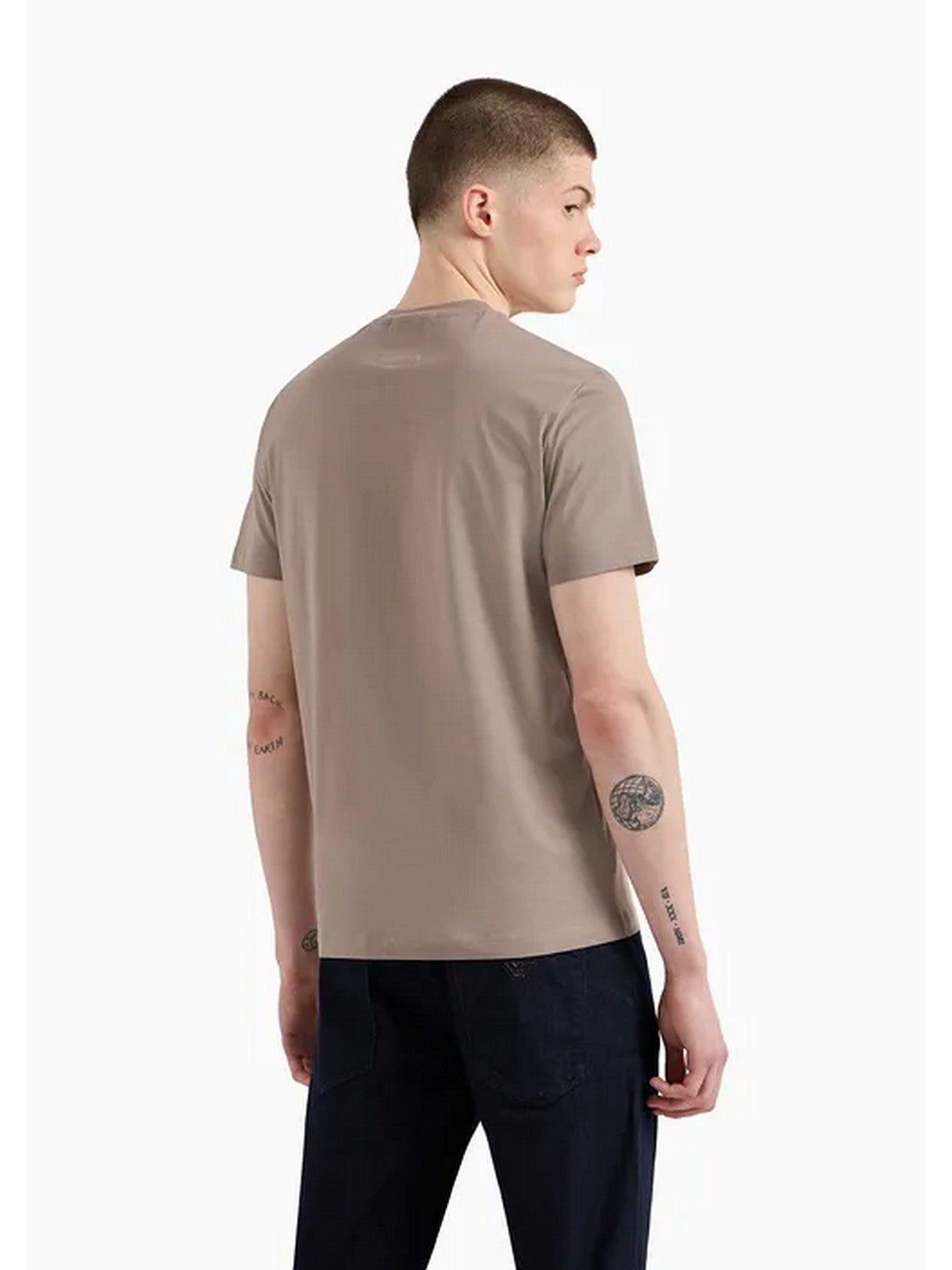 Emporio Armani T-shirts et pôle masculin 8n1tn5 1jpzz 0149 beige