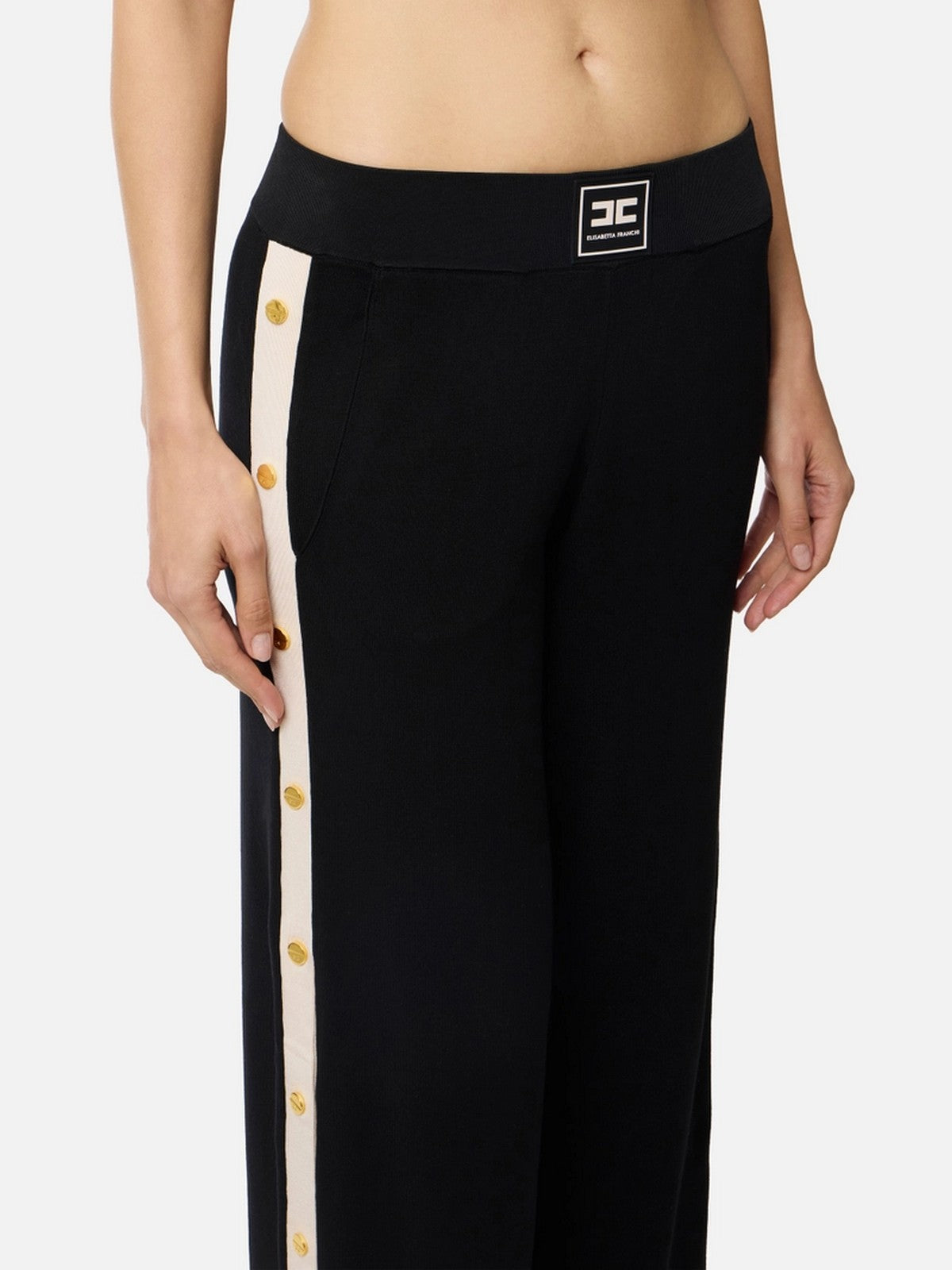 ELISABETTA FRANCHI Pantalone Donna  KP74S61E2 685 NERO/BURRO