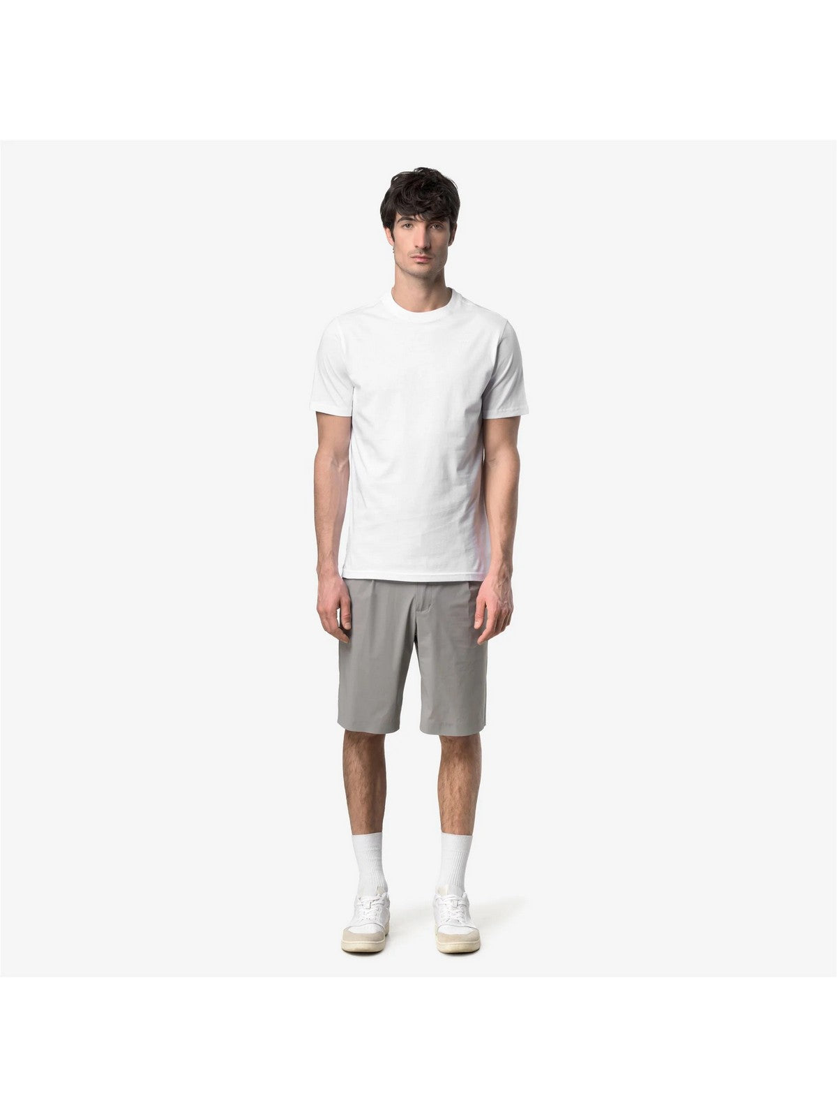 K-WAY T-shirt Uomo ODOM JERSEY MICRO LETTERING K81489W 001 White - White