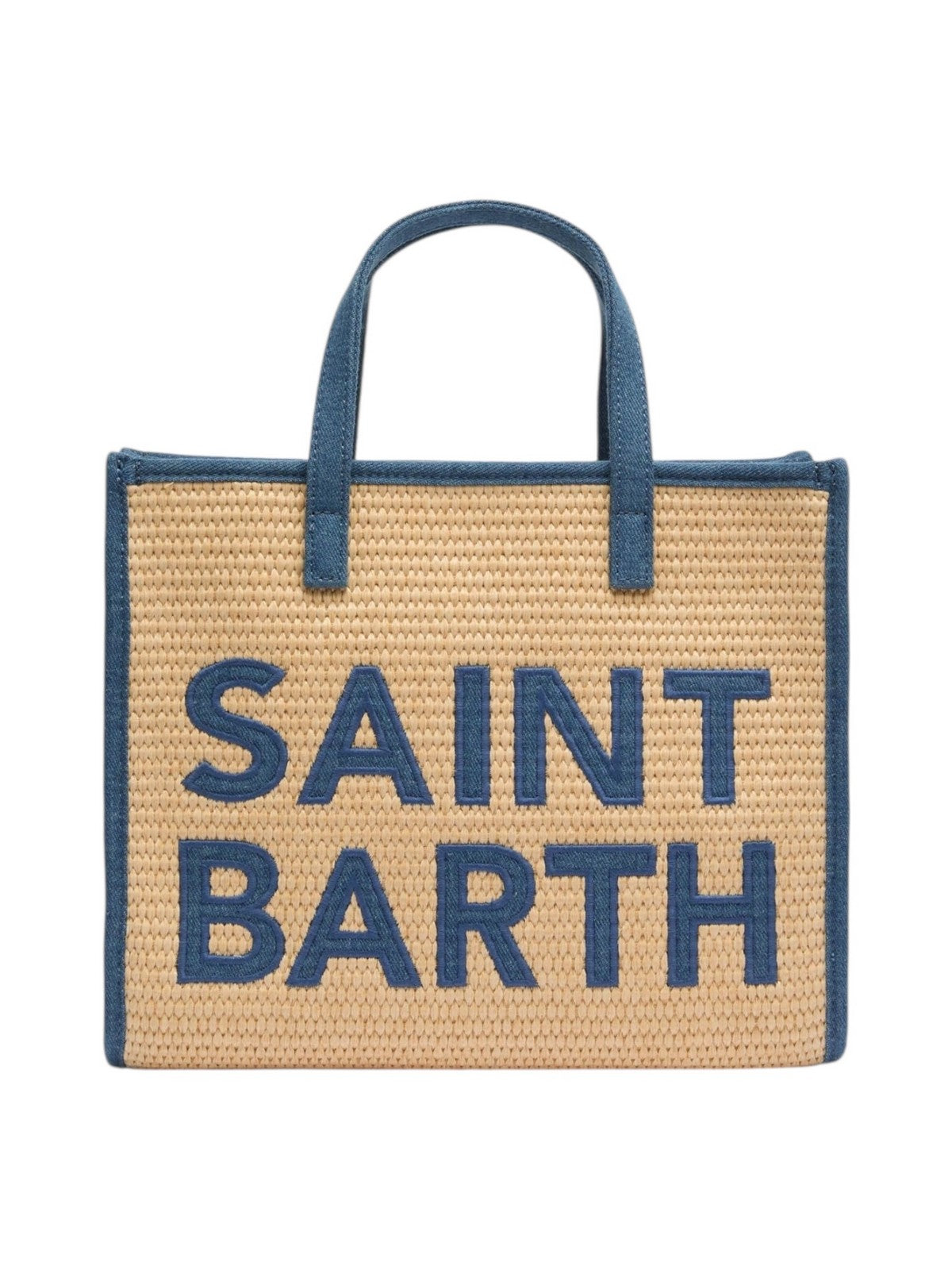MC2 SAINT BARTH Borsa Donna  VIVIAN MID STRAW 00438L 11 PATCH DENIM