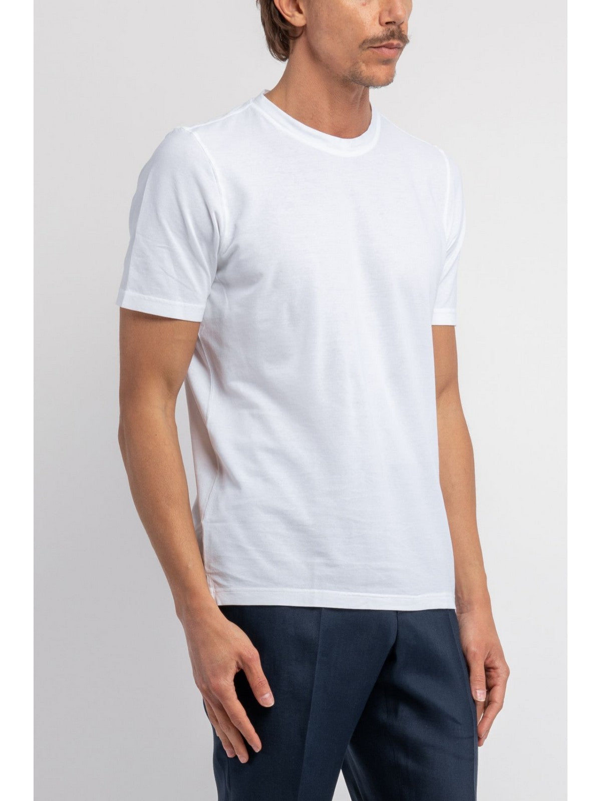 Camiseta de Gran Sasso y poste masculino 60136/78015 001 blanco