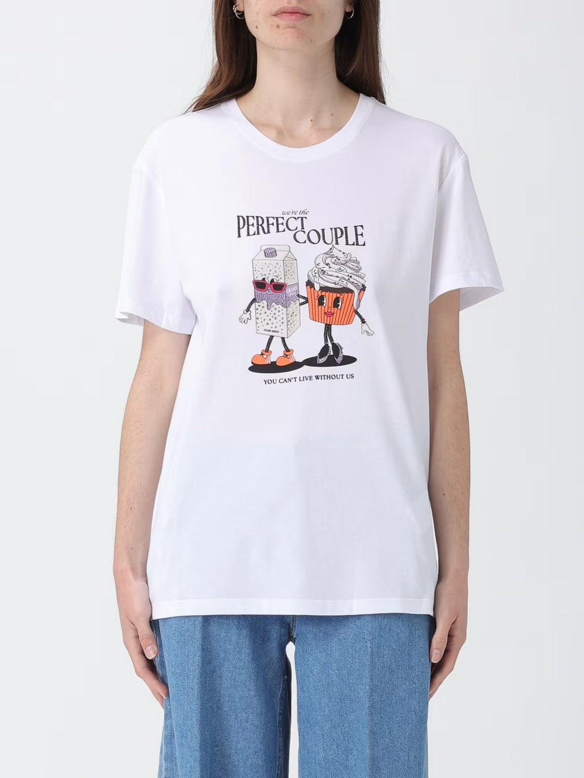 LIU JO WHITE T-shirt Donna  WA6163JS904 P9268 Bco perfect couple