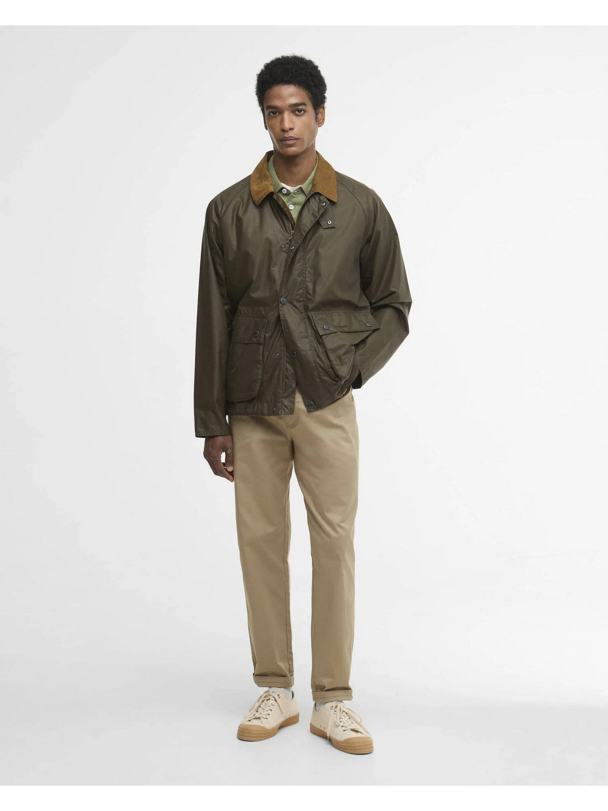 BARBOUR Giubbino Uomo MODERN BEDALE WAX JACKET MWX2447 OL52 BEECH/HIGHLAND LAKE