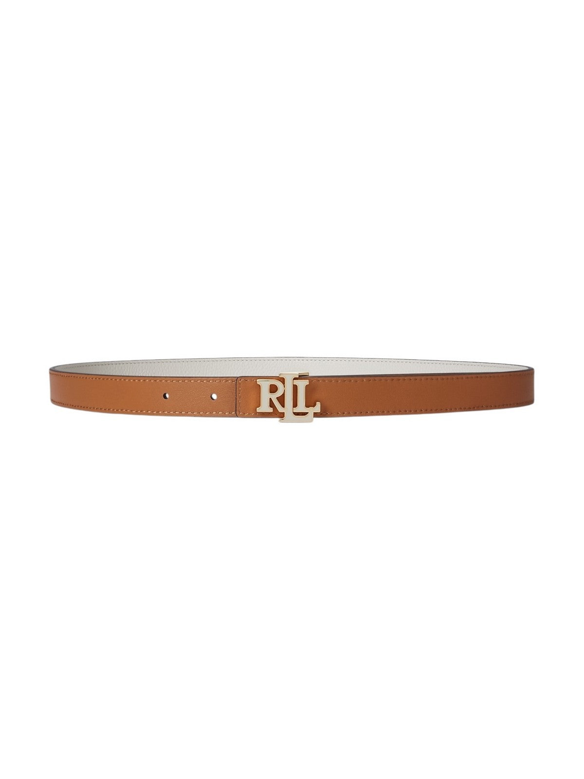 LAUREN RALPH LAUREN Cintura Donna REV LRL 20-BELT-SKINNY 412P04418 003 SOFT WHITE/CLASSIC CARAMEL gioboutiqueweb