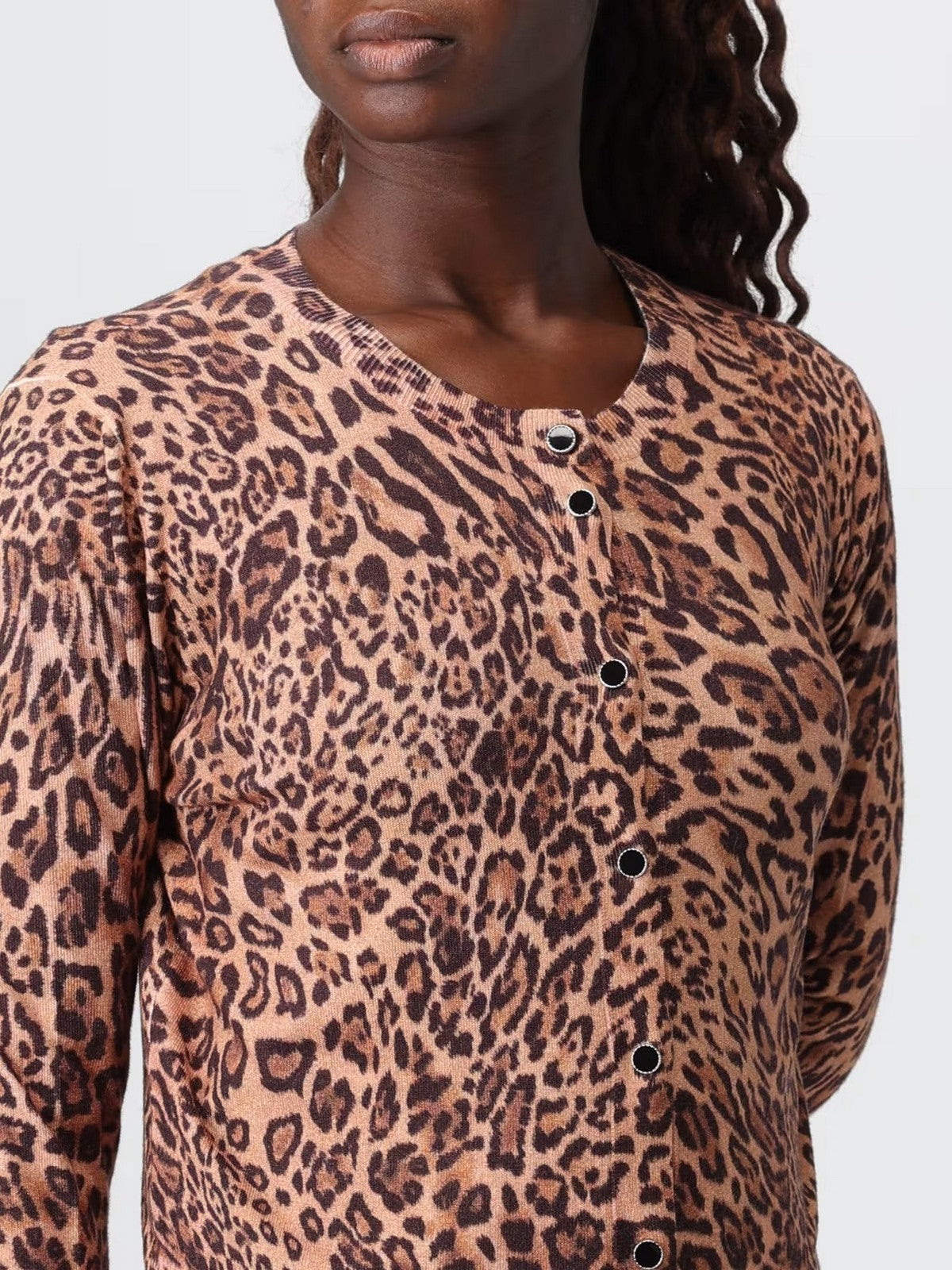 TWINSET Cardigan Donna PRINTED MIX VISCOSE 252TP3630 12737 ST.ANIMALIER COFFEE/LAND