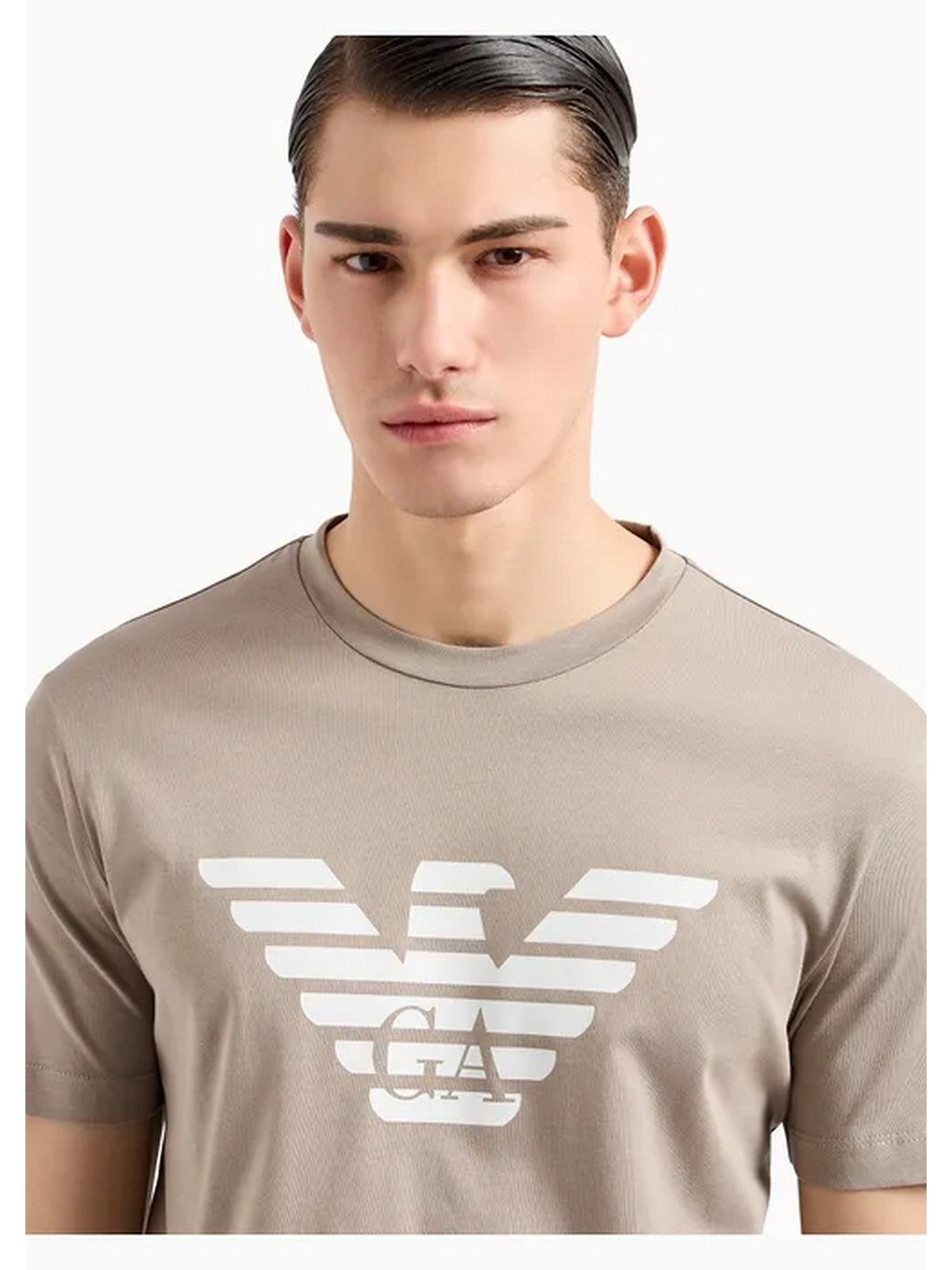 Emporio Armani T-shirt et pôle masculin 8n1tn5 1jpzz 0148 beige