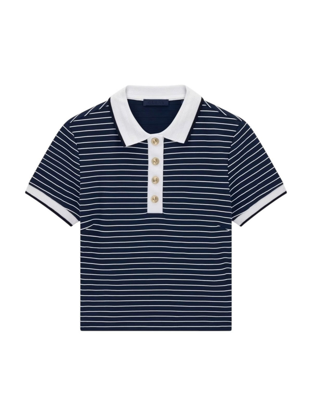GUESS Polo Donna SS POLO NK ALPHONSINE STRIPED W6GP17 K2946 SB09 BLACKENED AND PURE W