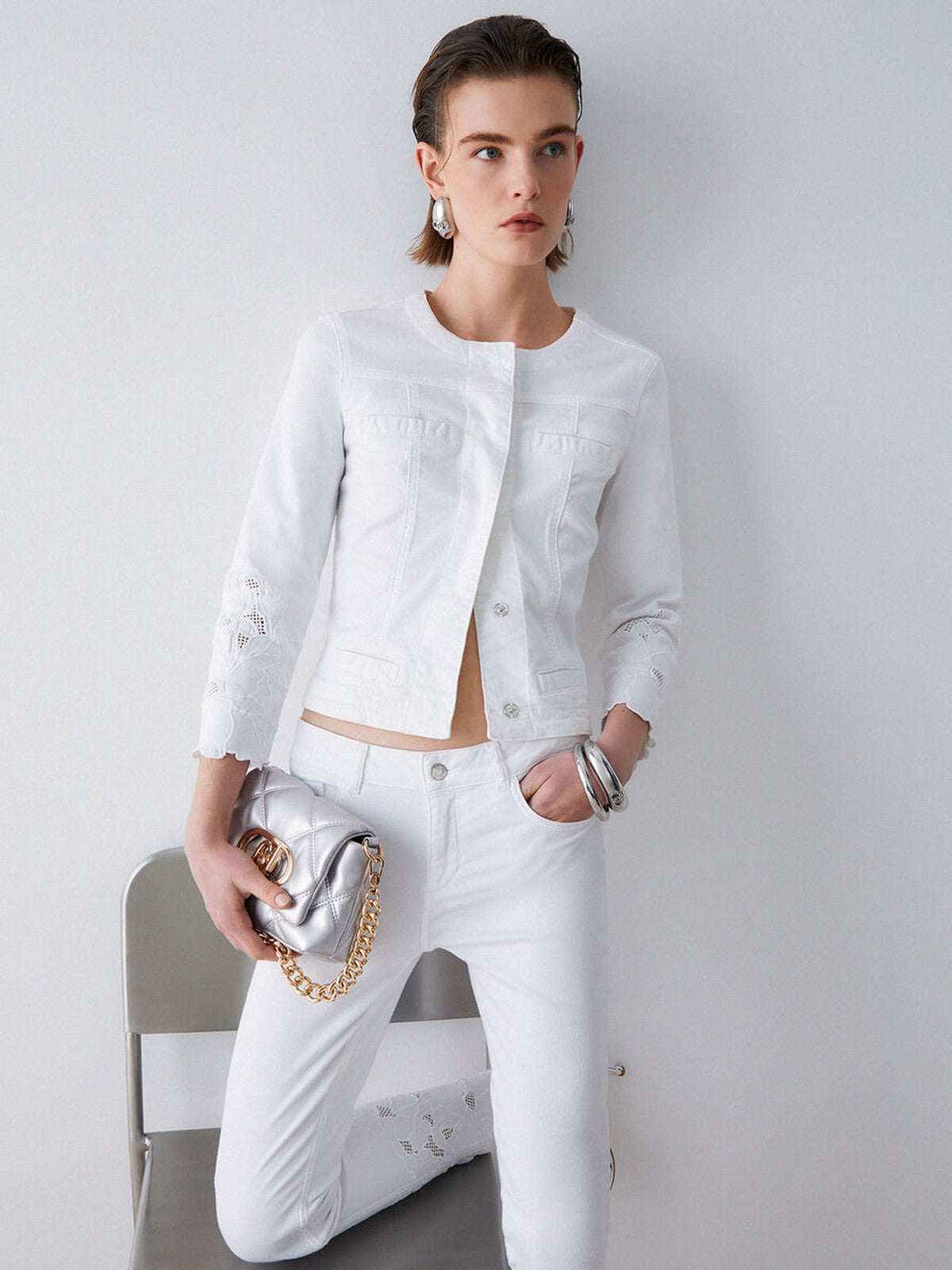 LIU JO WHITE Giubbino Donna  WA6262T367A P9255 Bco ottico ric.flowe