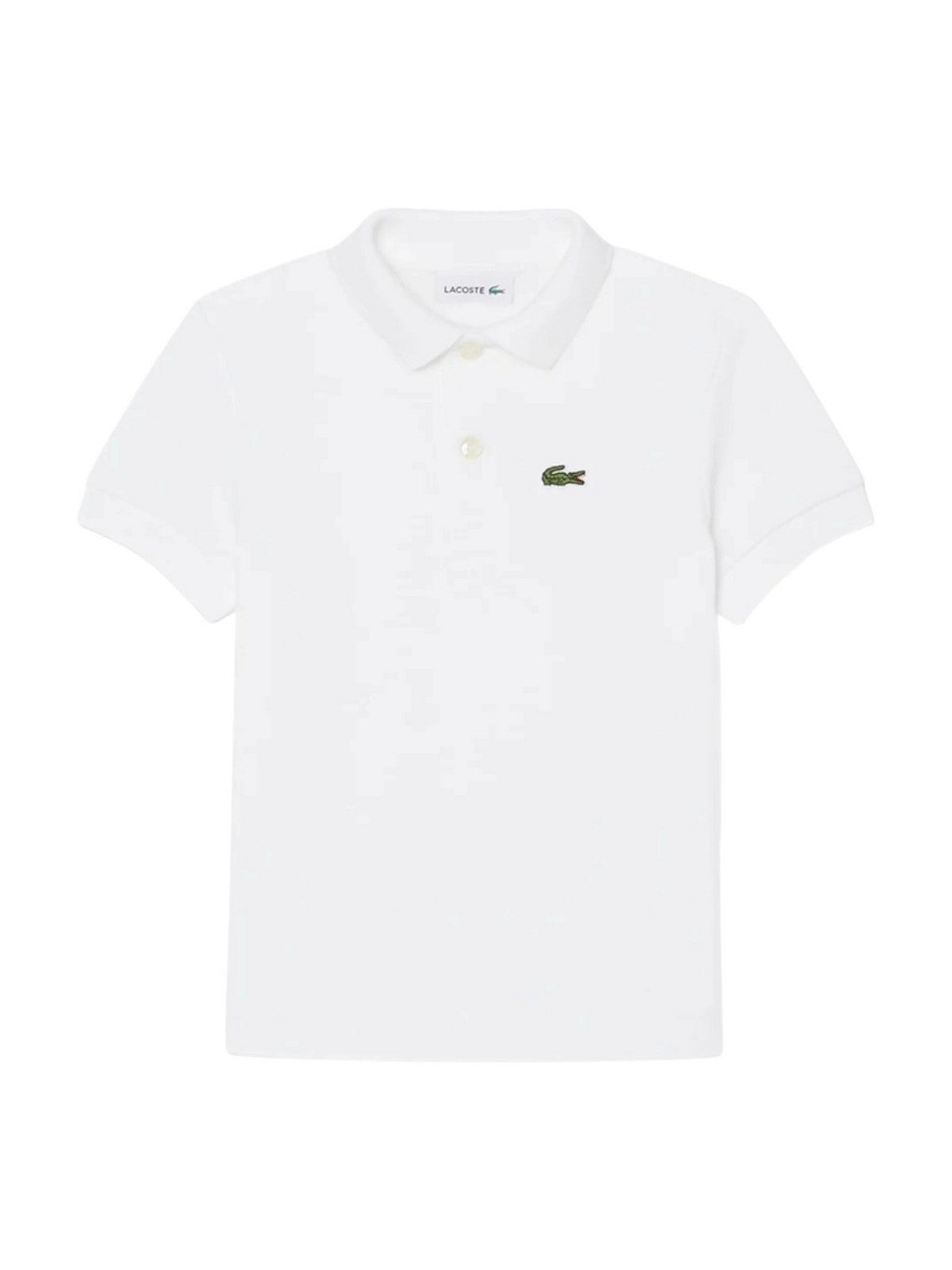 LACOSTE KIDS Polo Unisex bambino LCB NON-ORGANIC PETIT PIQUE PO 947354 W8L Bianco