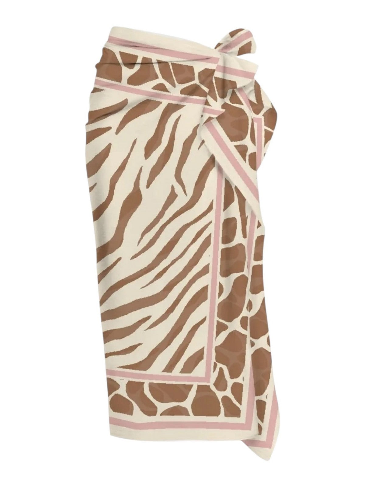 MC2 SAINT BARTH Pareo Donna  THAITI 09738L SILK VOILE SAFARI SKIN 1019