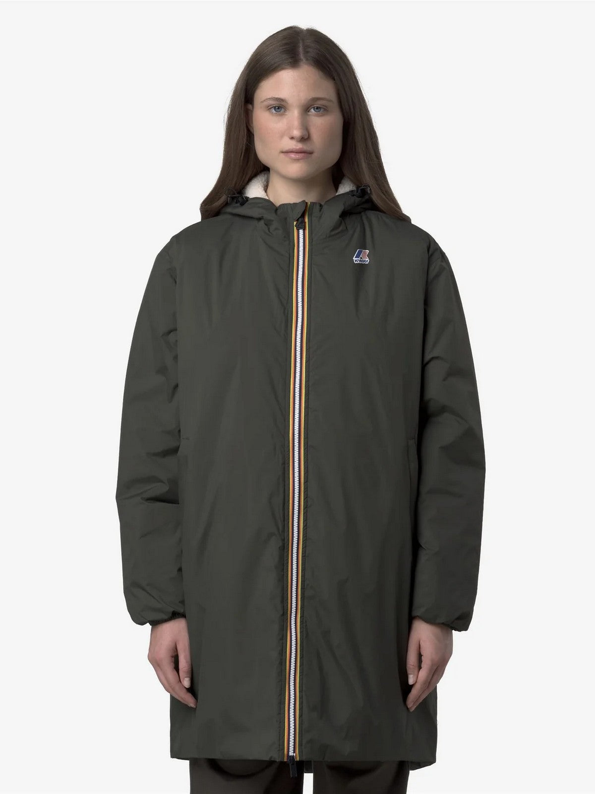 K-WAY Giubbino Uomo LE VRAI 4.0 EIFFEL EAST ORSETT K21516W WMR GREEN BLACKISH