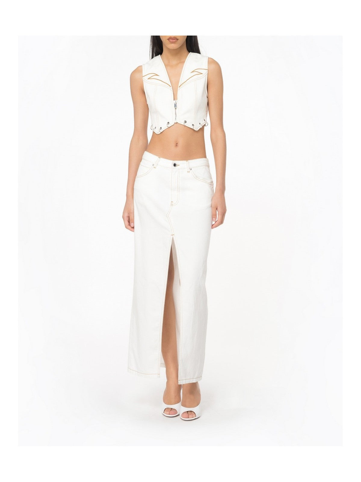 PINKO Gonna Donna Riders 103628-A1VD Z05 Bianco gioboutiqueweb