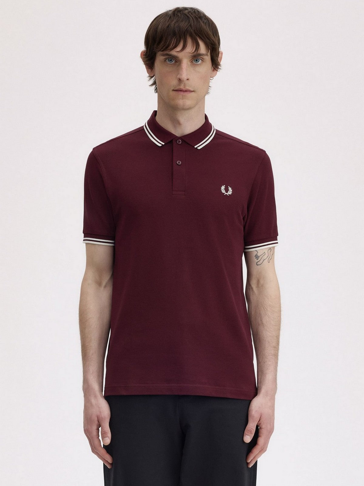 FRED PERRY Polo Uomo FP TWIN TIPPED FRED PERRY SHIRT FP-M3600P-57 597 OXBLOOD