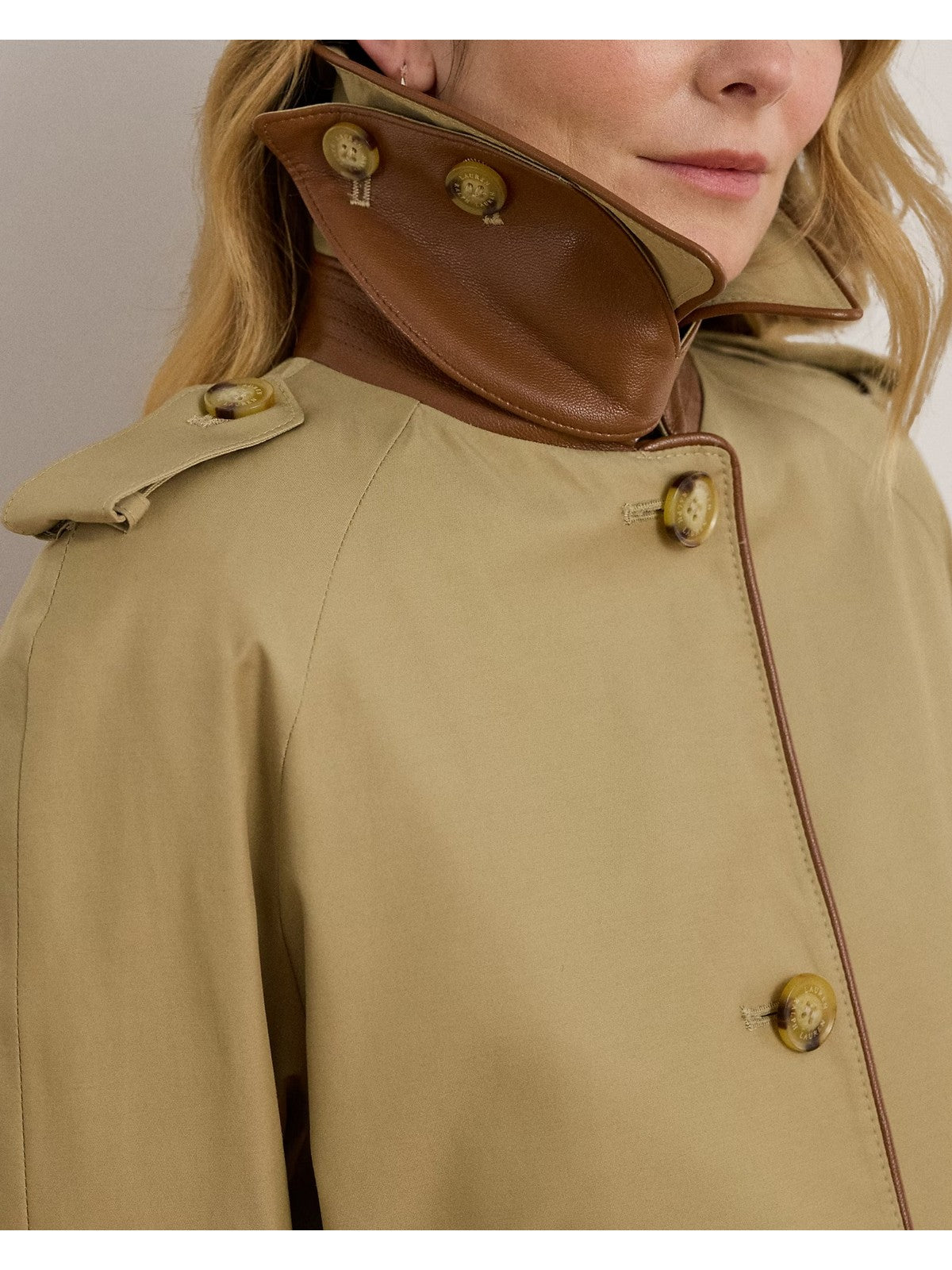 LAUREN RALPH LAUREN Trench Donna "SB RG PU 30""-LINED-COAT" 297979525 001 BIRCH TAN
