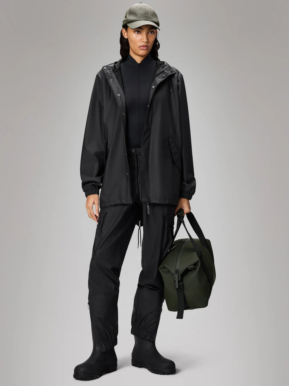 RAINS Giubbino Unisex adulto Fishtail Jacket W3 18010 01 Black BLACK