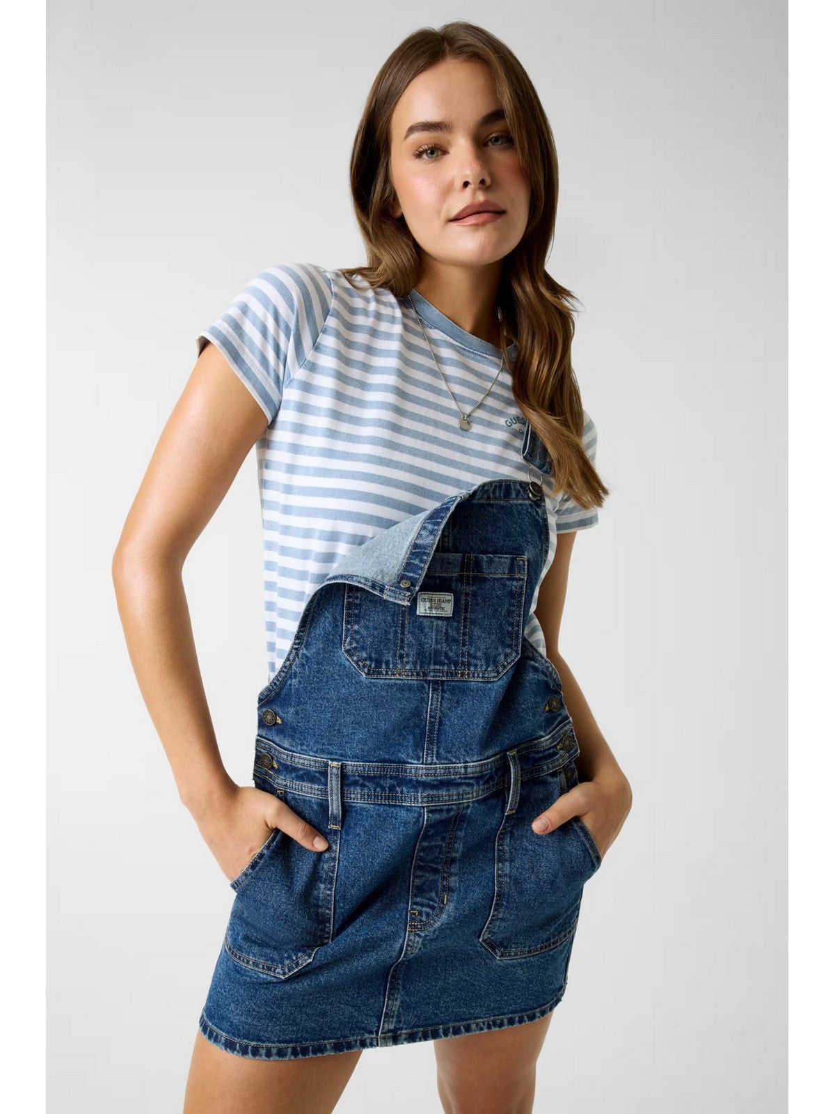 GUESS Abito Donna GJ OVERALL DRESS W6GK25 D5M4O GVMU GJ VEIN MEDIUM USED