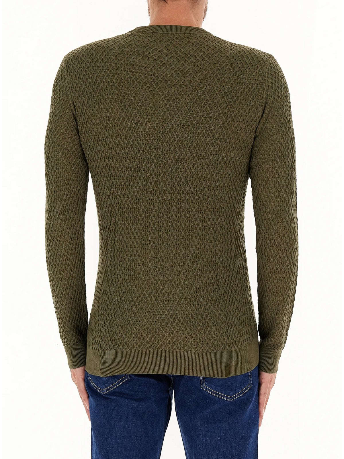 GUESS Maglione Uomo Davin Cn Ls Stitched M4YR05 Z3FB1 G8F6 Verde gioboutiqueweb