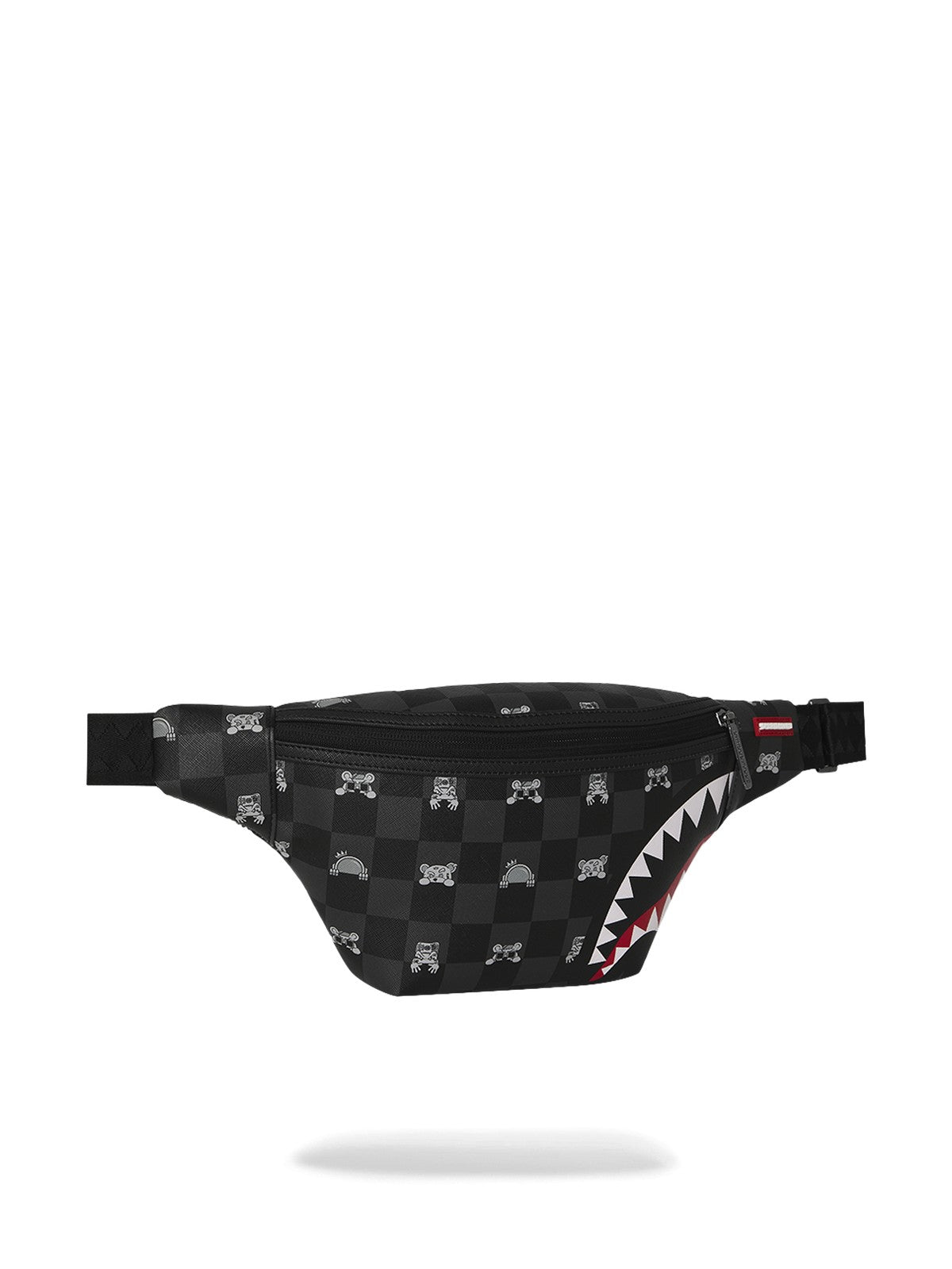 SPRAYGROUND Marsupio Unisex adulto GRAY PEEKING CHARACTER CHECK SAVVY CROSSBODY 910B8912NSZ Nero