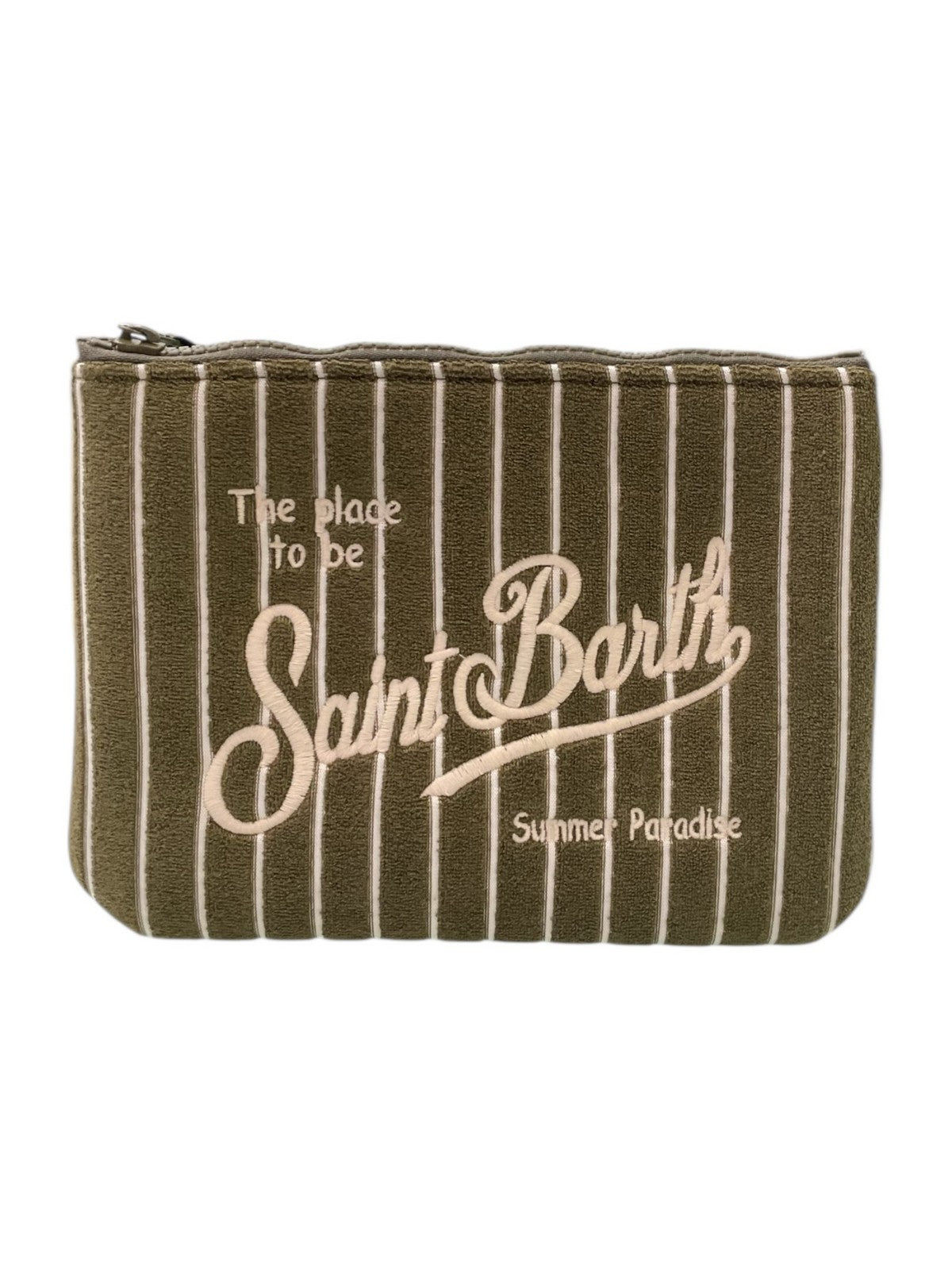 MC2 SAINT BARTH Pochette Unisex adulto  ALINE SPONGE 00529L TERRY EMBOSSED STRIPES TINY V 52 EMB